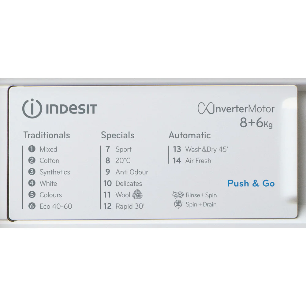 Indesit BIWDIL861485 8 kg Integrated Washer Dryer White - Image 11