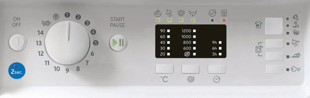 Indesit BIWMIL71252UKN 7kg 1200 Spin Integrated Washing Machine White - Image 4