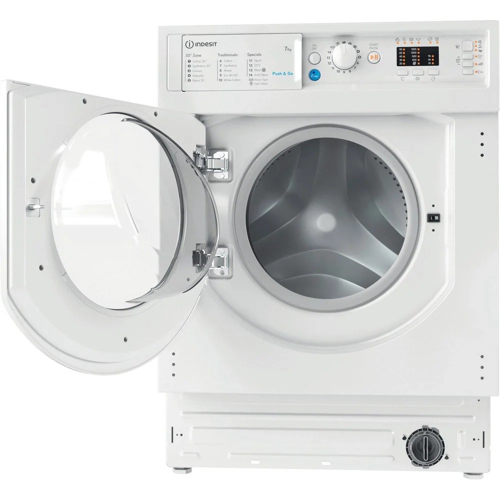 Indesit BIWMIL71252UKN 7kg 1200 Spin Integrated Washing Machine White - Image 8