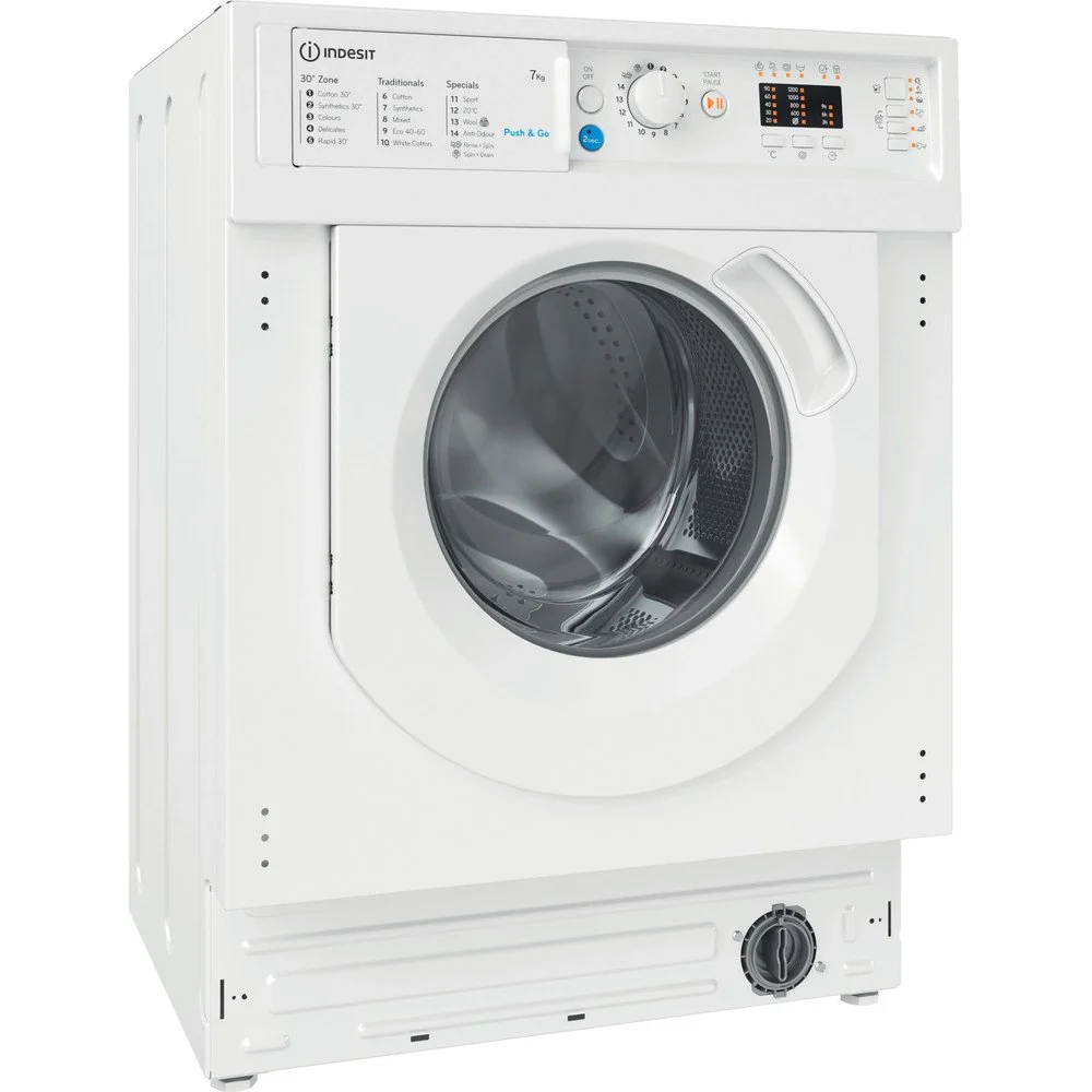 Indesit BIWMIL71252UKN 7kg 1200 Spin Integrated Washing Machine White - Image 9