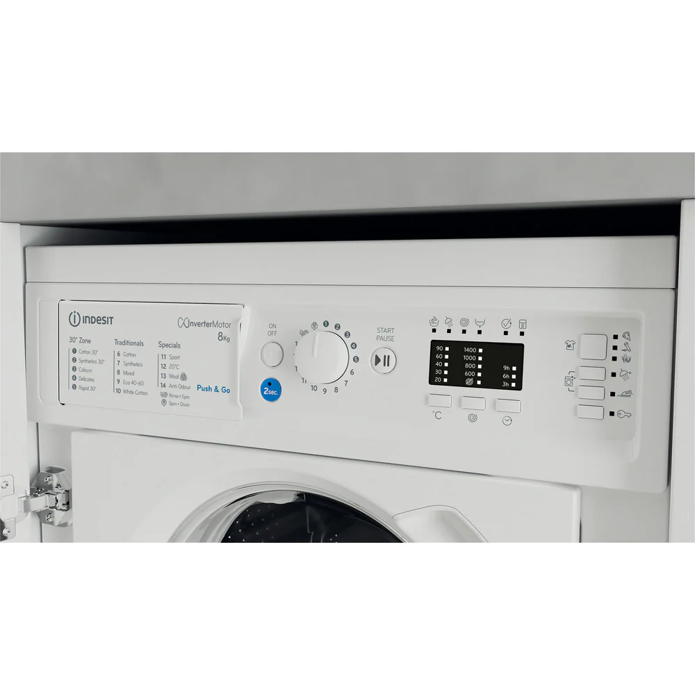 Indesit BIWMIL81485 8kg Built In Washing Machine - Image 7