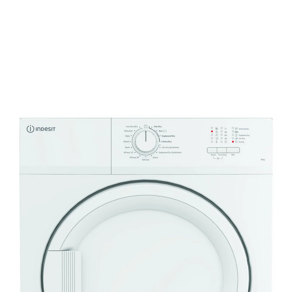 Indesit CYDA81WWGLUK Freestanding 8kg Vented Timer Dry White - Image 4
