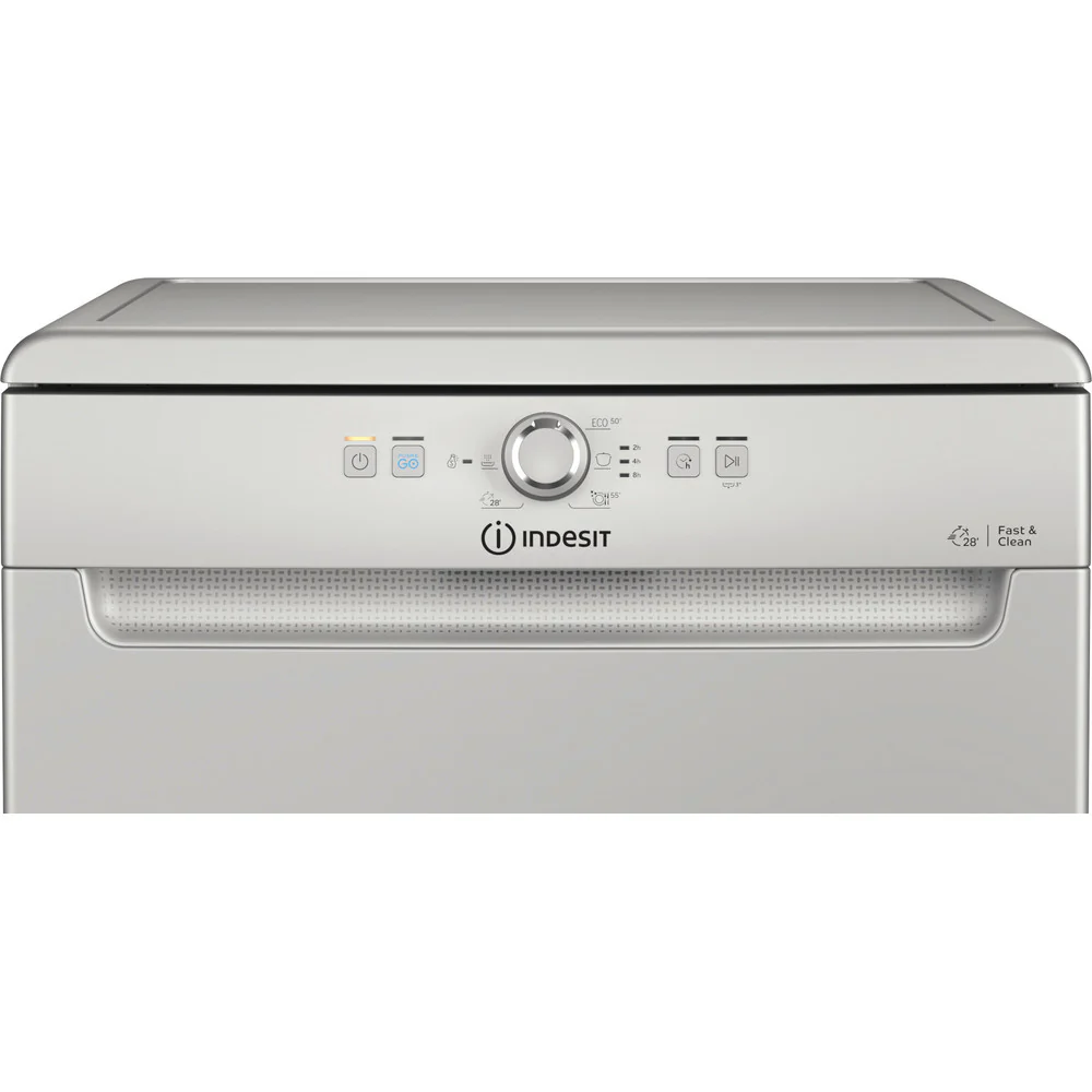 Indesit D2FHK26S Full Size Dishwasher with 14 Place Setting Silver - Image 3
