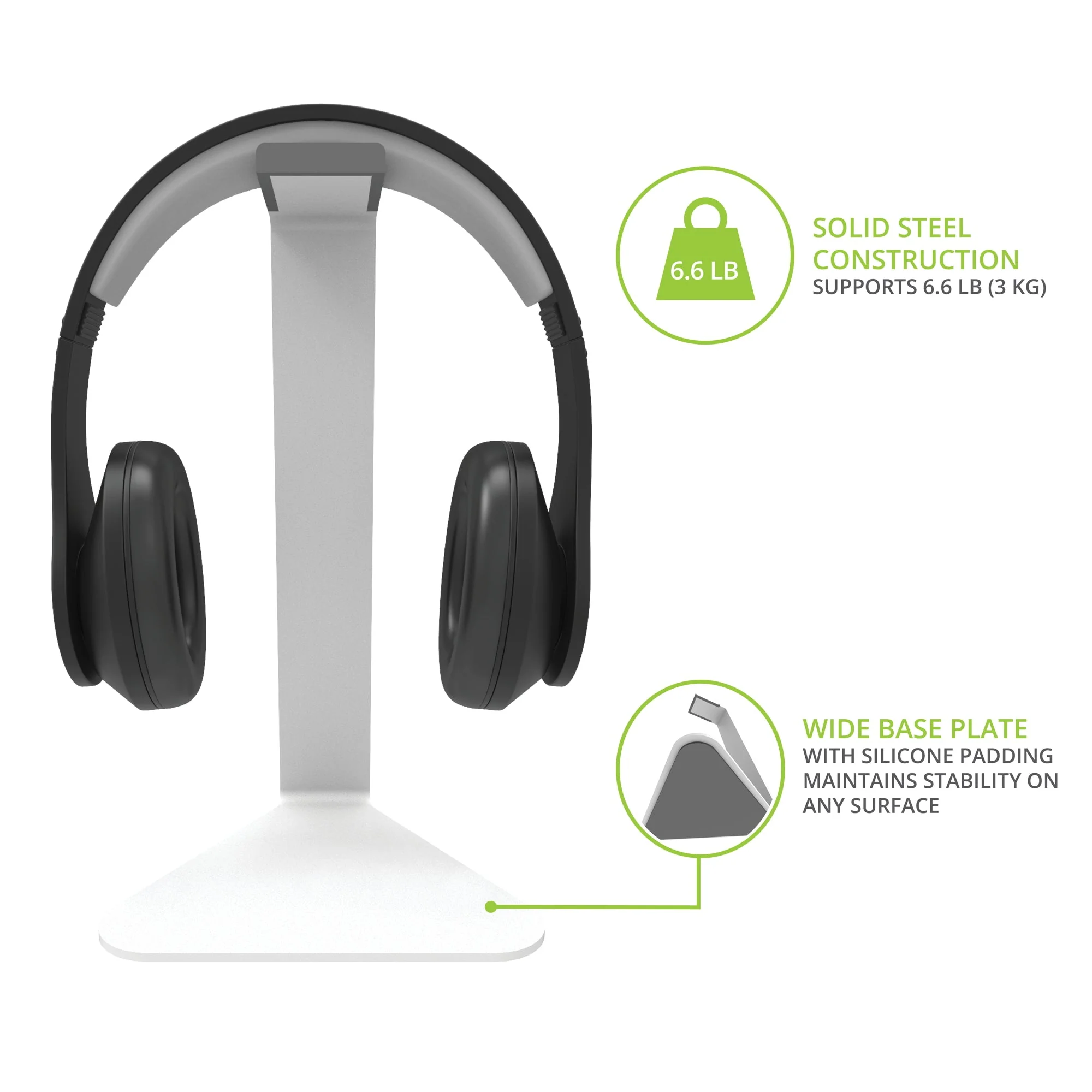 Kanto H1 Headphone Stand White - Image 14