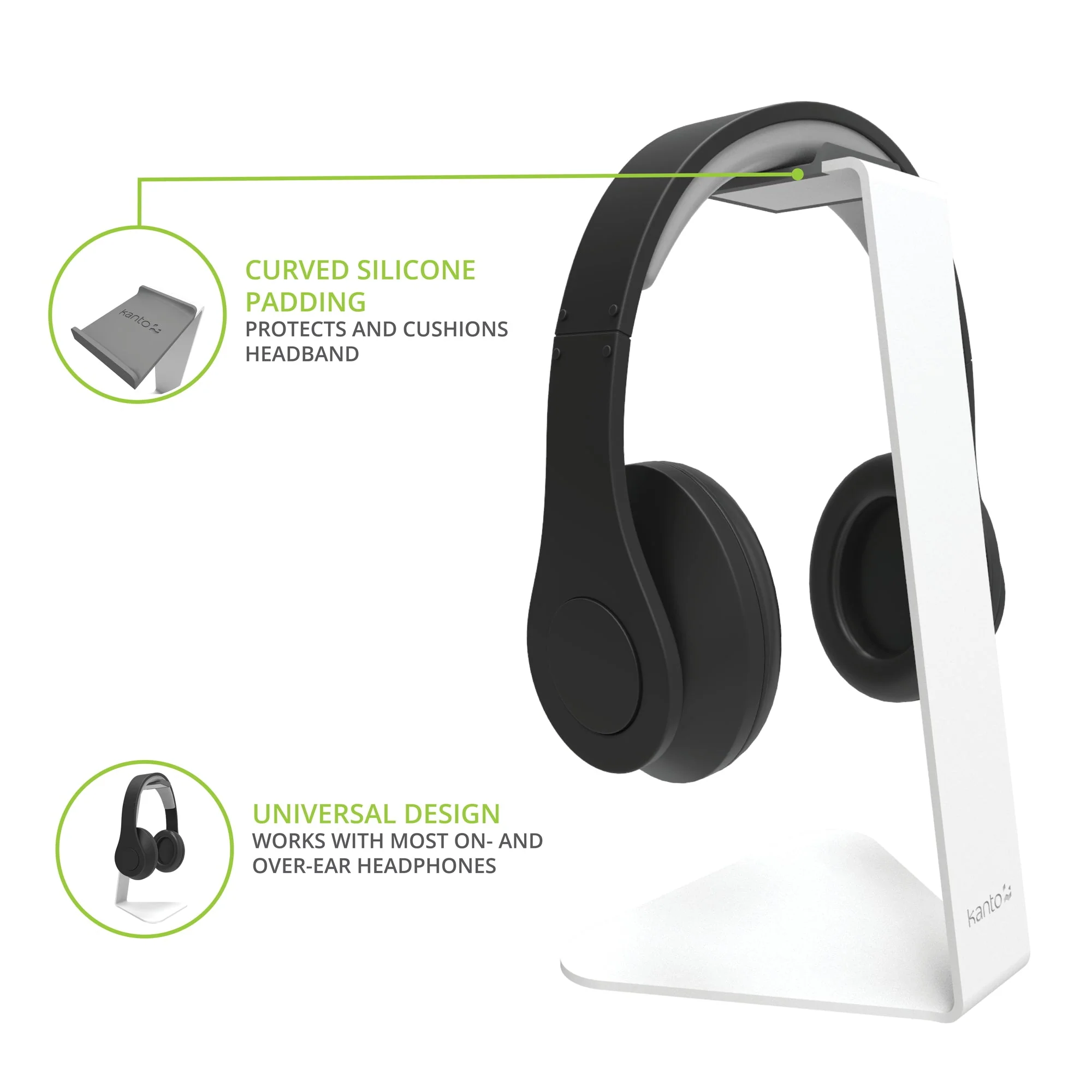 Kanto H1 Headphone Stand White - Image 15