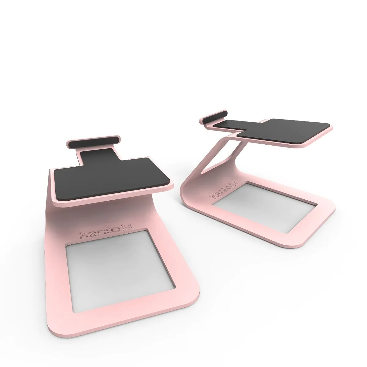 Kanto ORA 100W Powered Reference Desktop Speakers with Bluetooth & SE2 Speaker Stands Package Pink - Image 4