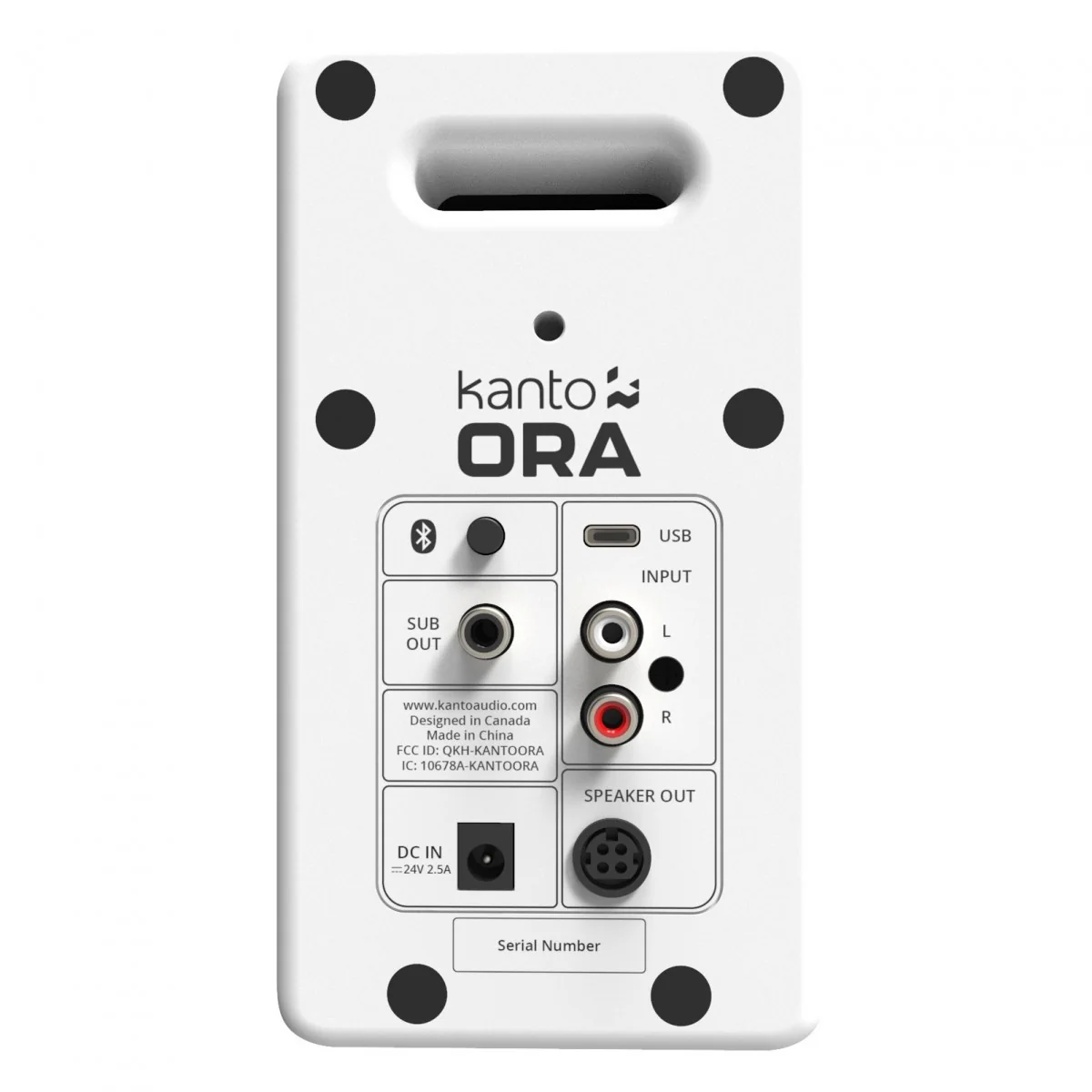 Kanto ORA 100W Powered Reference Desktop Speakers with Bluetooth & SE2 Speaker Stands Package White - Image 7