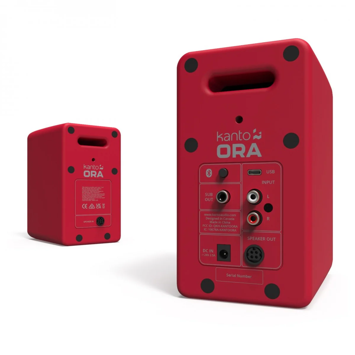Kanto Ora Powered Reference Desktop Speakers With Bluetooth Red - Image 3