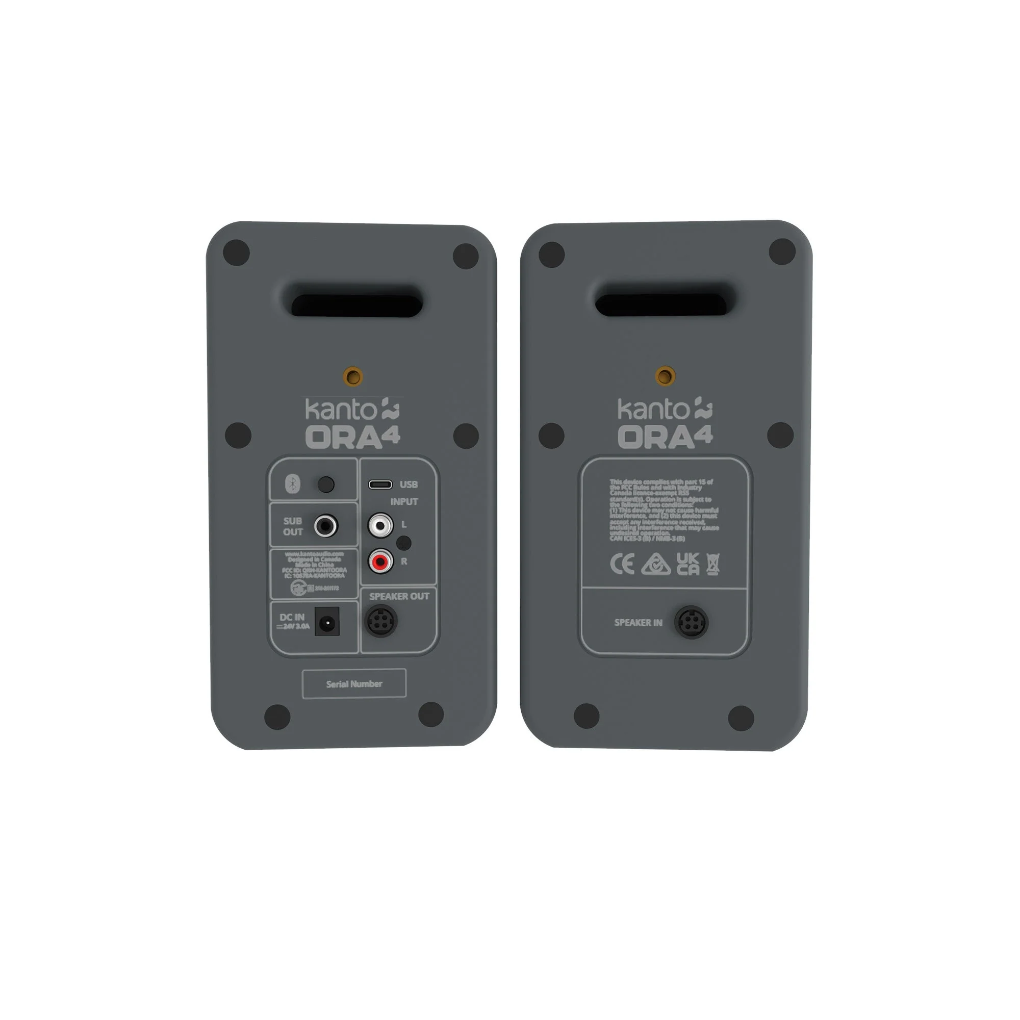 Kanto ORA4 140W Powered Reference Desktop Speakers with Bluetooth Grey - Image 4