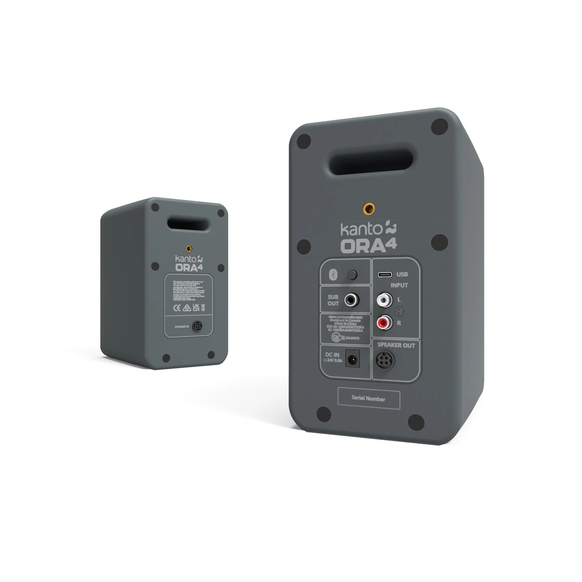 Kanto ORA4 140W Powered Reference Desktop Speakers with Bluetooth Grey - Image 5