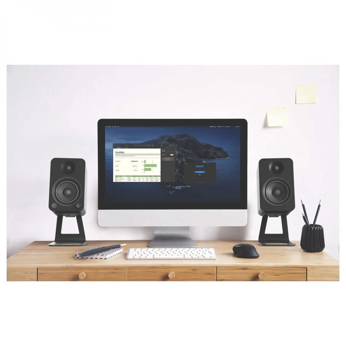 Kanto ORA4 140W Powered Reference Desktop Speakers with Bluetooth & SE4 Elevated Speaker Stands Black - Image 7