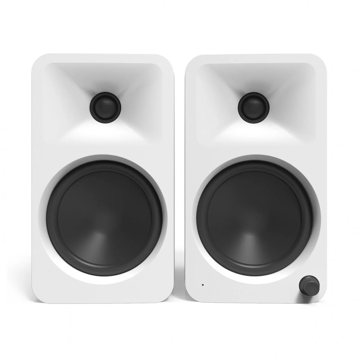 Kanto ORA4 140W Powered Reference Desktop Speakers with Bluetooth & SE4 Elevated Speaker Stands White - Image 6