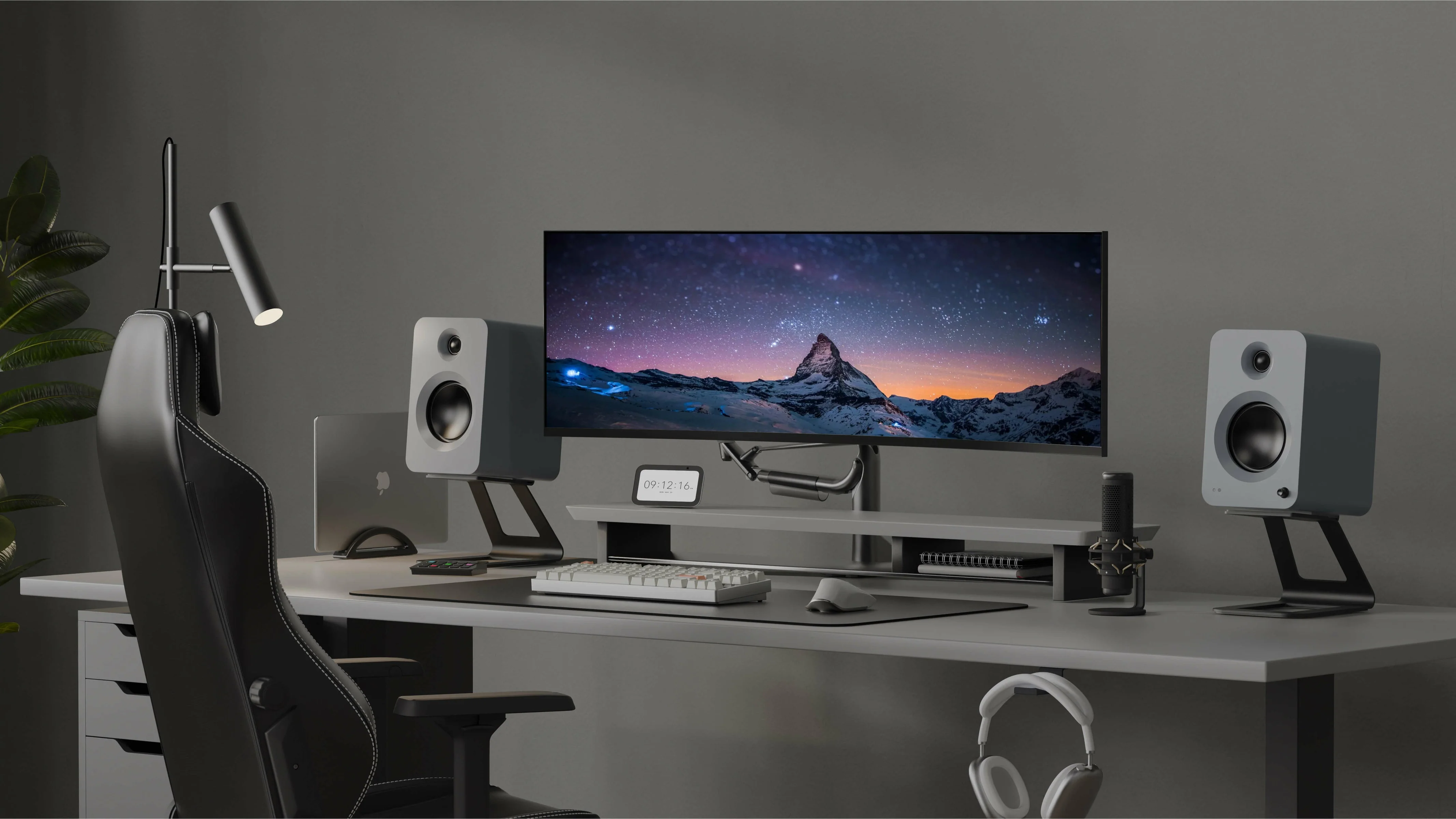 Kanto REN 200W Powered Bookshelf Speakers Pair with HDMI ARC USB-C and Bluetooth 5.3 - Matte Grey - Image 2