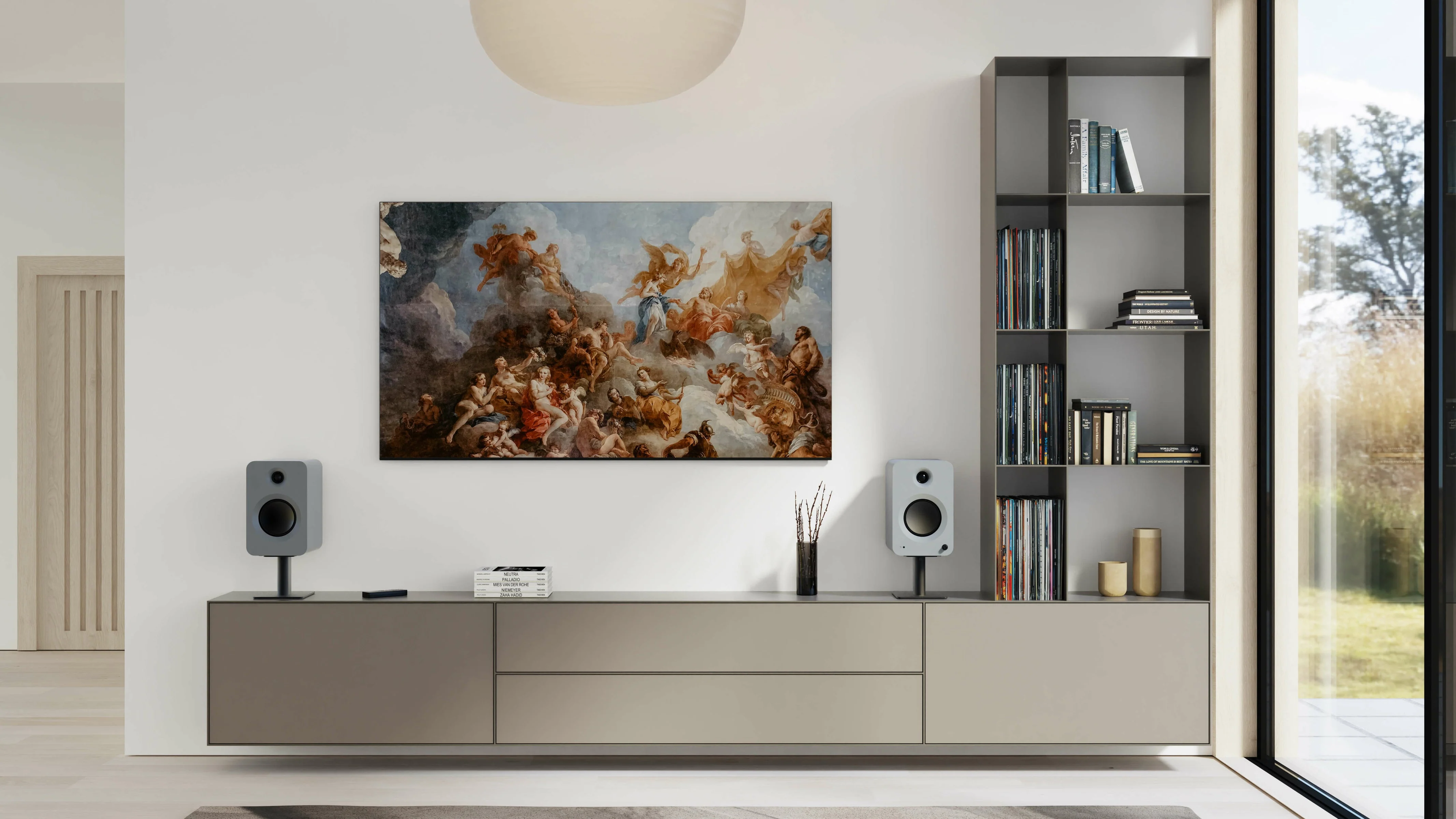Kanto REN 200W Powered Bookshelf Speakers Pair with HDMI ARC USB-C and Bluetooth 5.3 - Matte Grey - Image 3