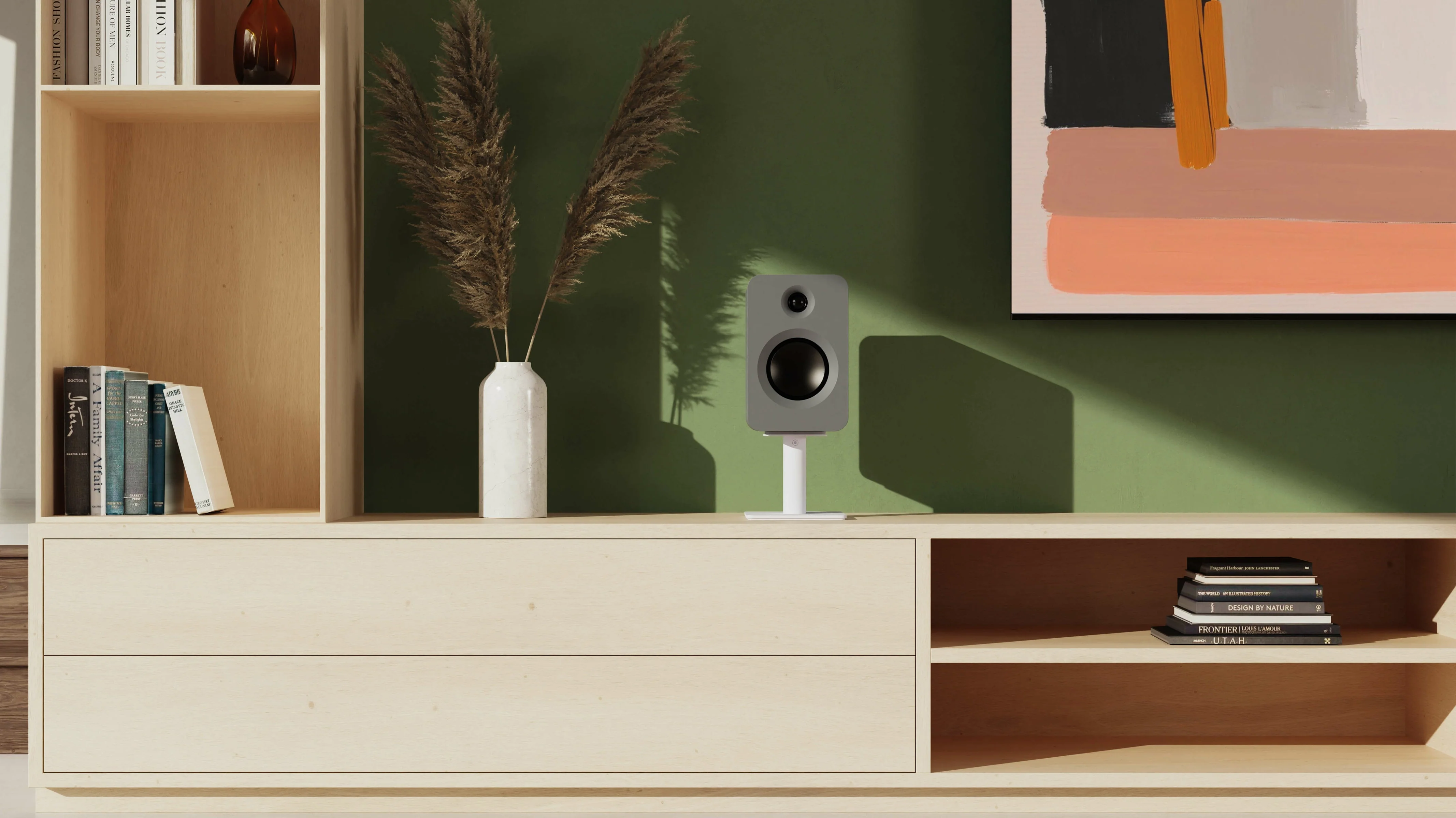 Kanto REN 200W Powered Bookshelf Speakers Pair with HDMI ARC USB-C and Bluetooth 5.3 - Matte Grey - Image 6
