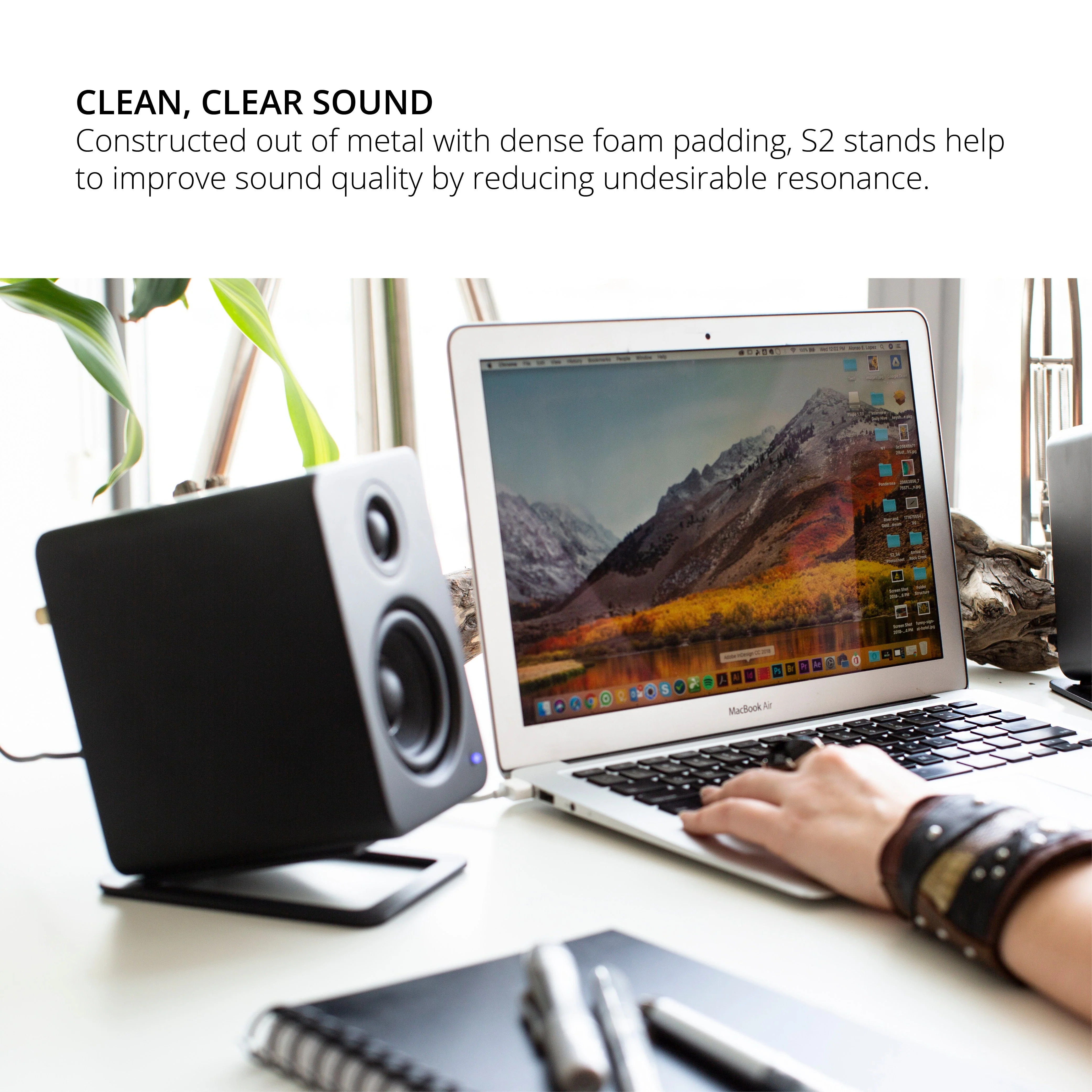 Kanto S2 Small Desktop Speaker Stands Black - Image 7