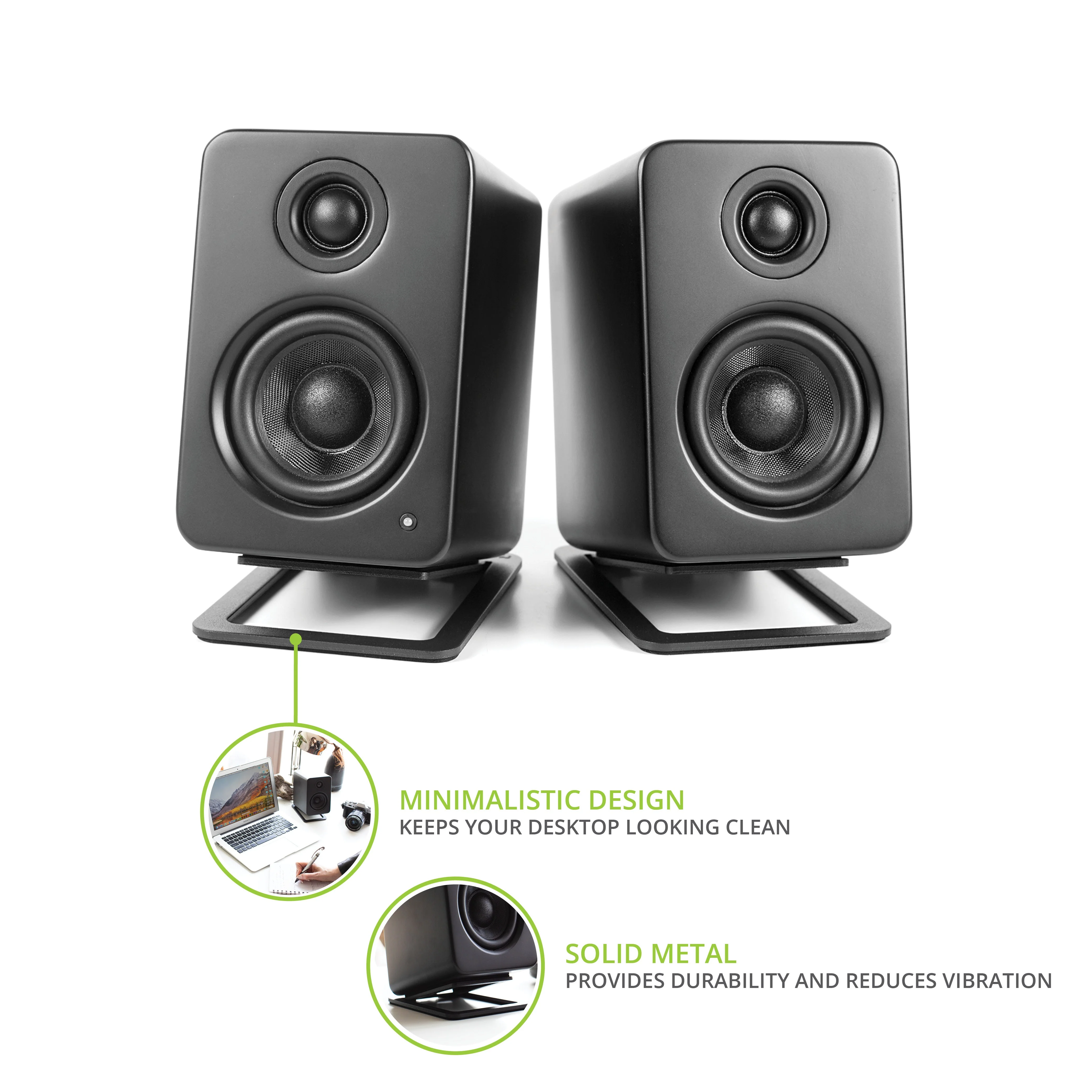 Kanto S2 Small Desktop Speaker Stands Black - Image 8