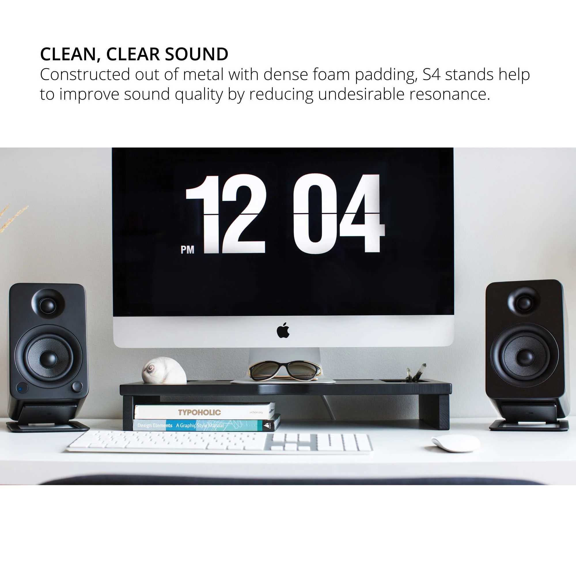 Kanto S4 Medium Desktop Speaker Stands Black - Image 7