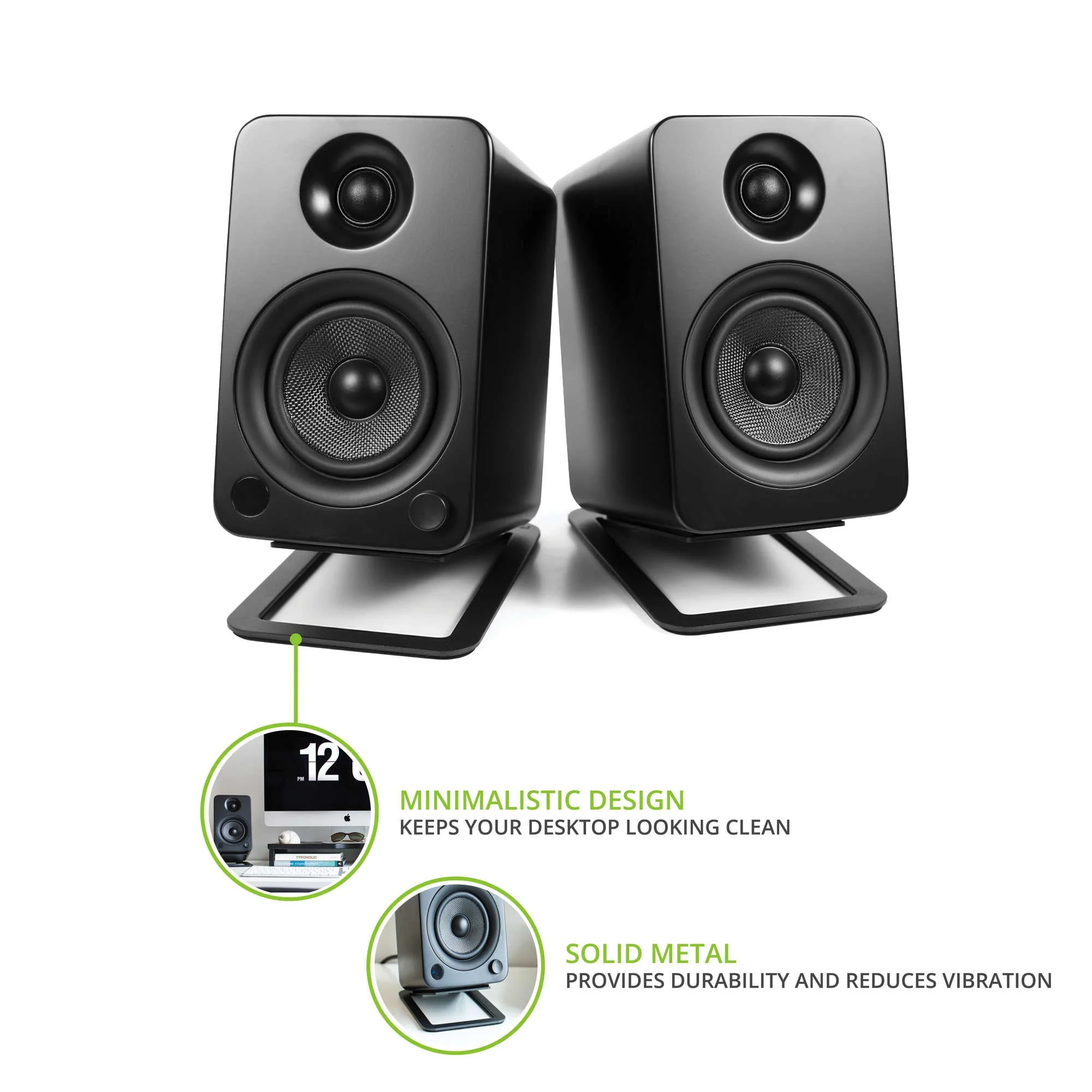 Kanto S4 Medium Desktop Speaker Stands Black - Image 8