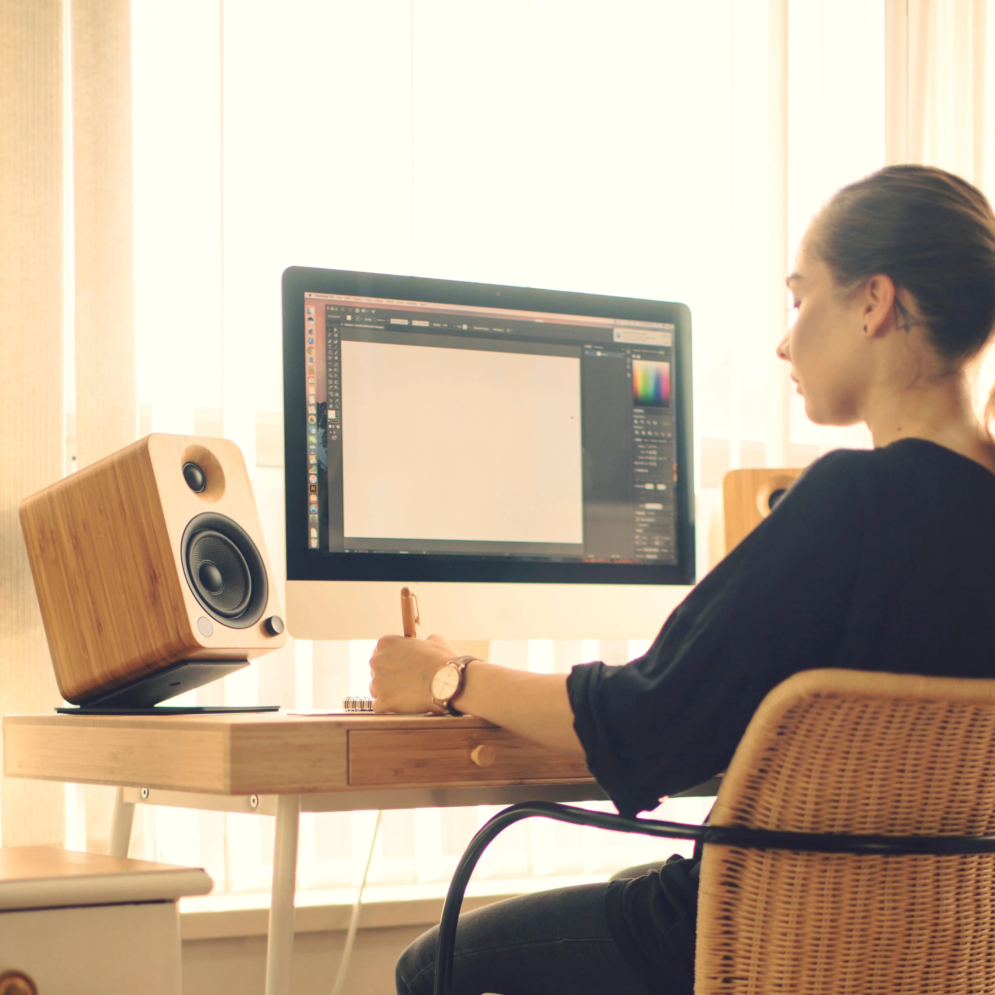 Kanto S4 Medium Desktop Speaker Stands Black - Image 9
