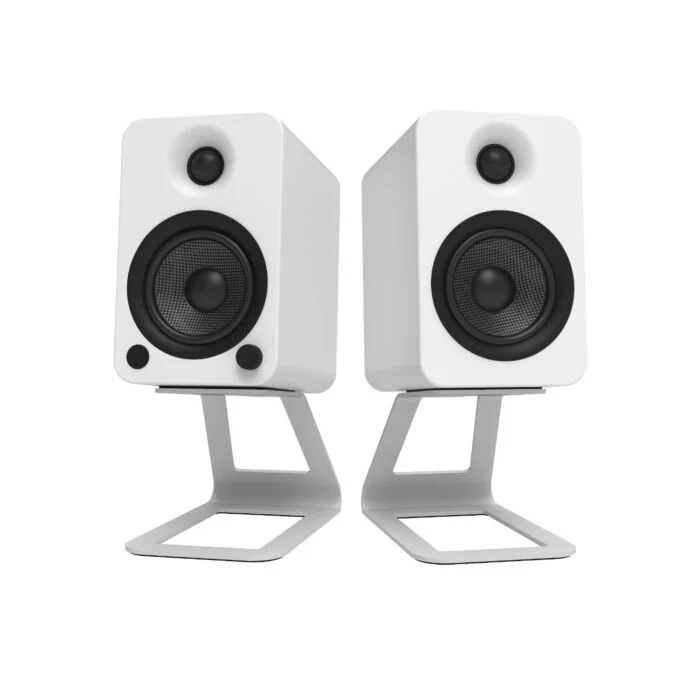 Kanto SE4 Medium Elevated Desktop Speaker Stands White - Image 5