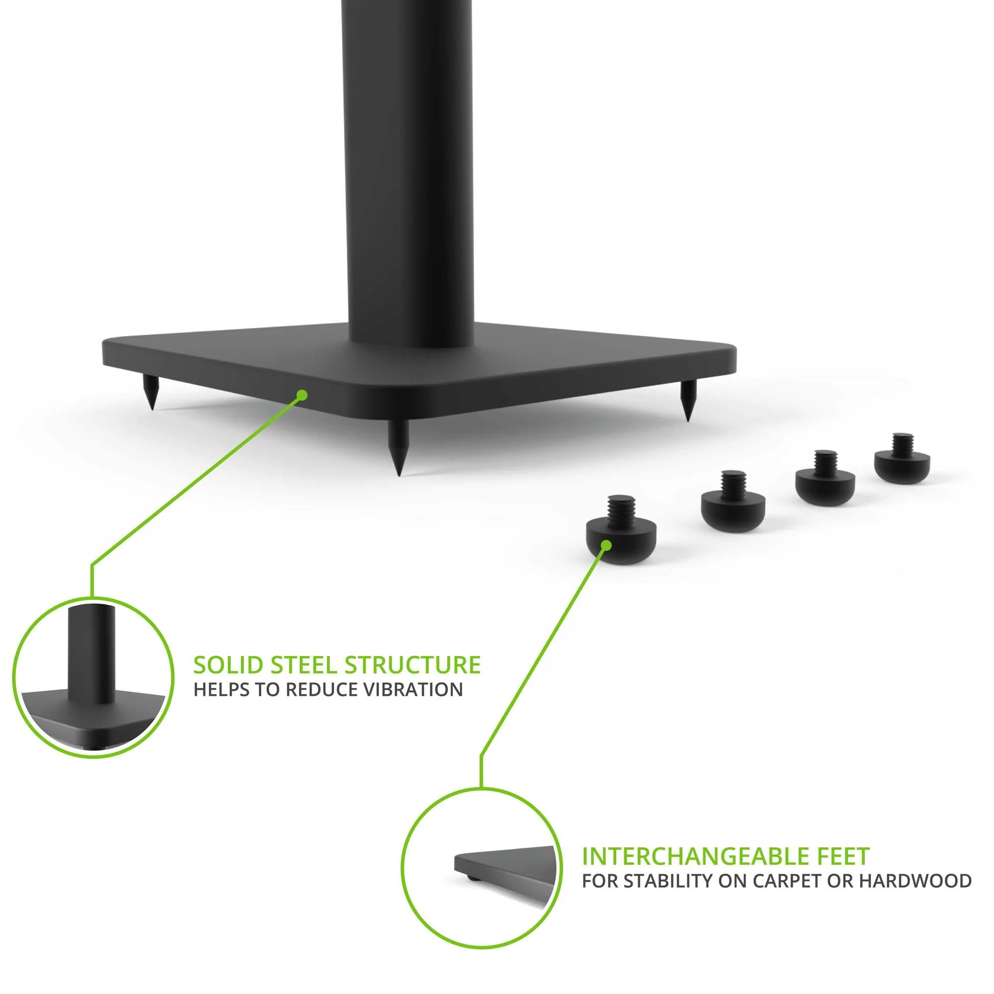 Kanto SP26 Speaker Stands Black - Image 12