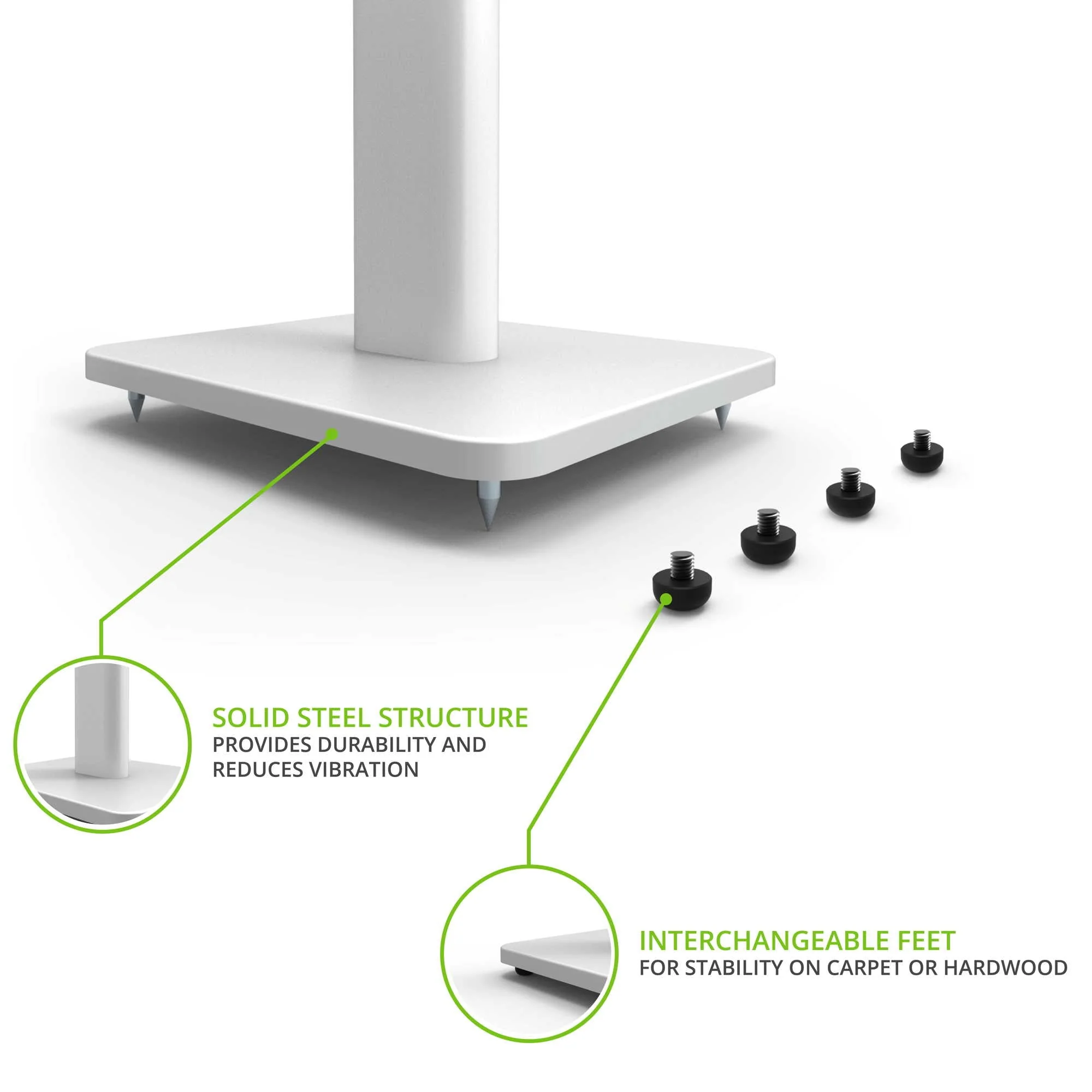 Kanto SP26 Speaker Stands White - Image 13
