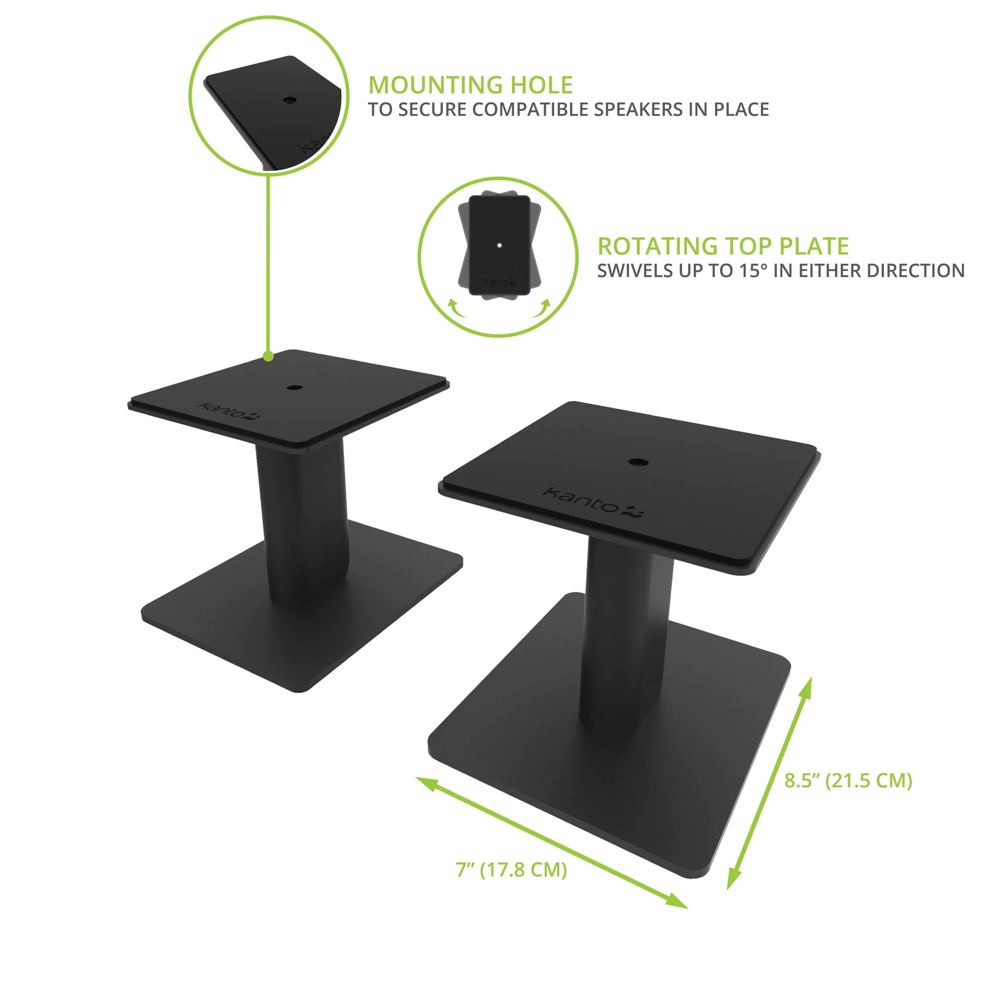 Kanto SP6 Heavy Duty Speaker Stands 6 Inch Black - Image 12