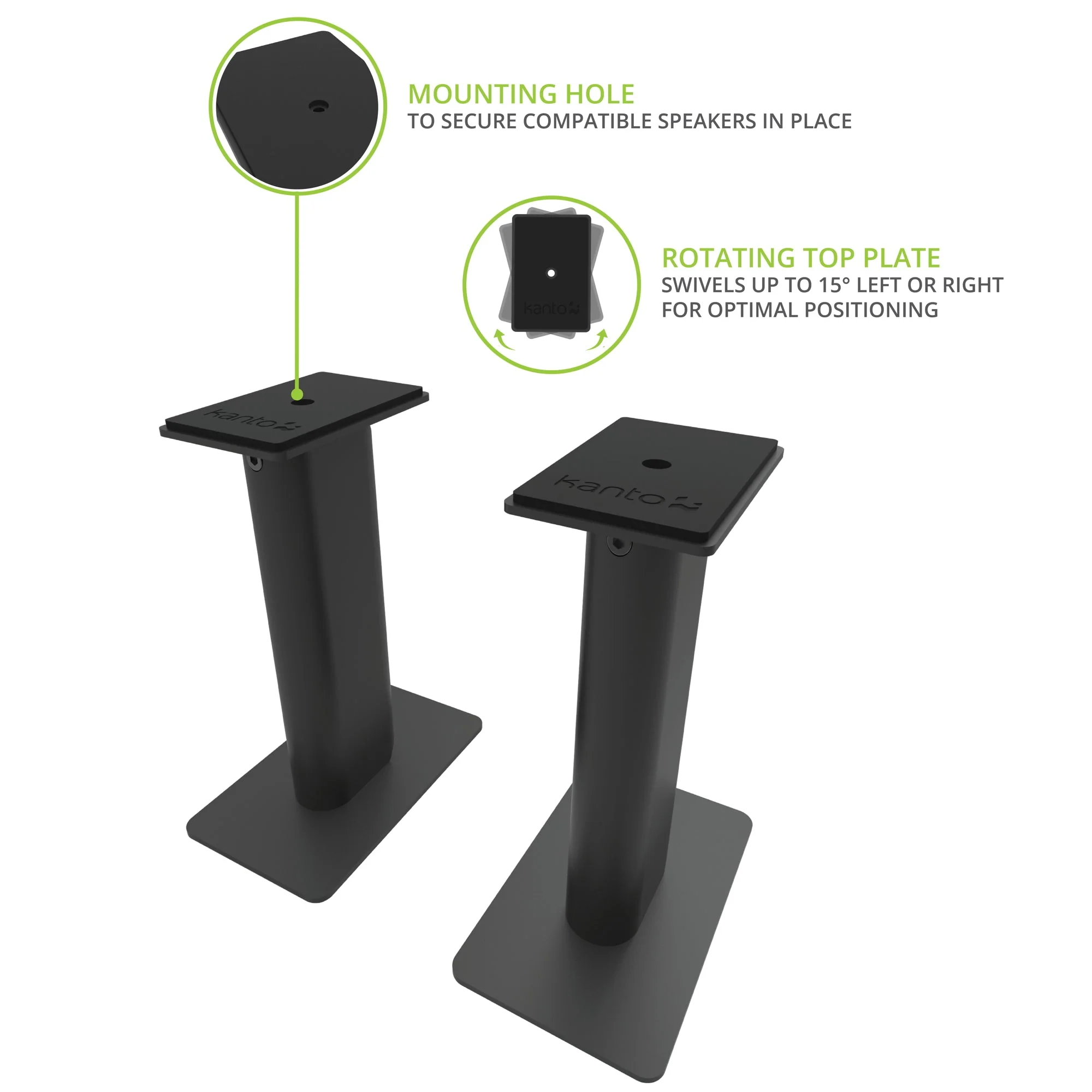 Kanto SP9 Desktop Speaker Stands 9 Inch Black - Image 9