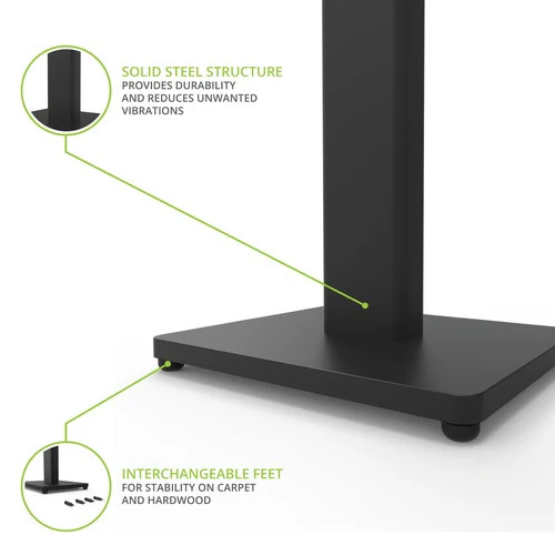 Kanto ST34 Speaker Stands Pair 34 Inch with MDF Base Black - Image 3
