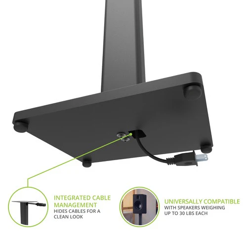 Kanto ST34 Speaker Stands Pair 34 Inch with MDF Base Black - Image 4