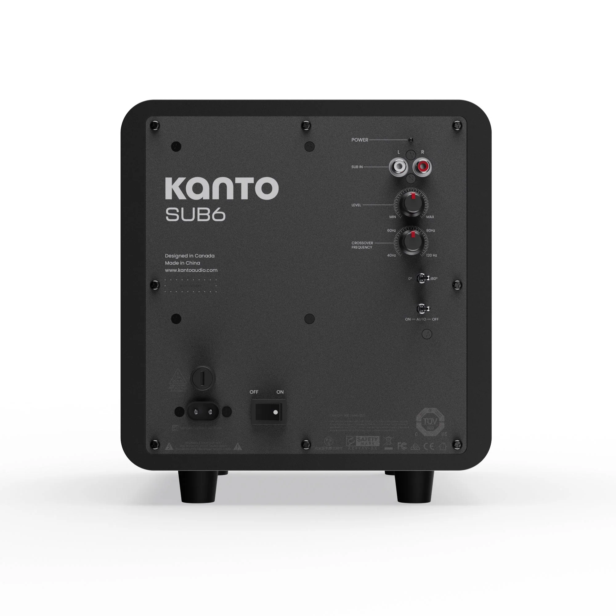 Kanto SUB6 200W 6 Inch Vinyl Subwoofer - Matte Black - Image 5