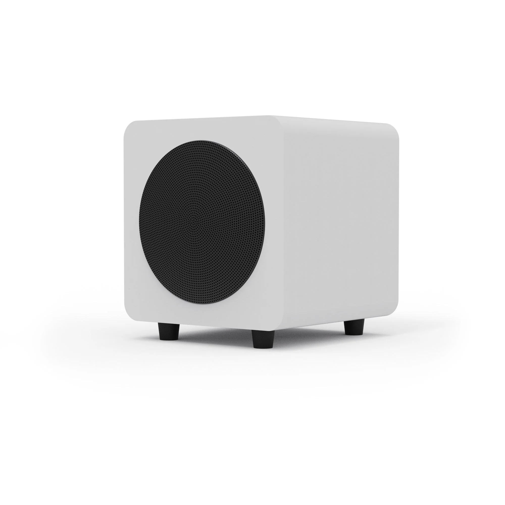 Kanto SUB6 200W 6 Inch Vinyl Subwoofer - Matte White with Black Grill - Image 3