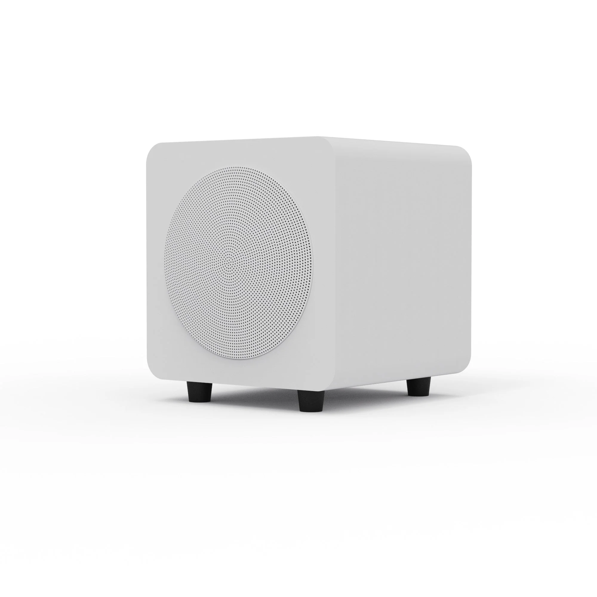 Kanto SUB6 200W 6 Inch Vinyl Subwoofer - Matte White with White Grill - Image 3