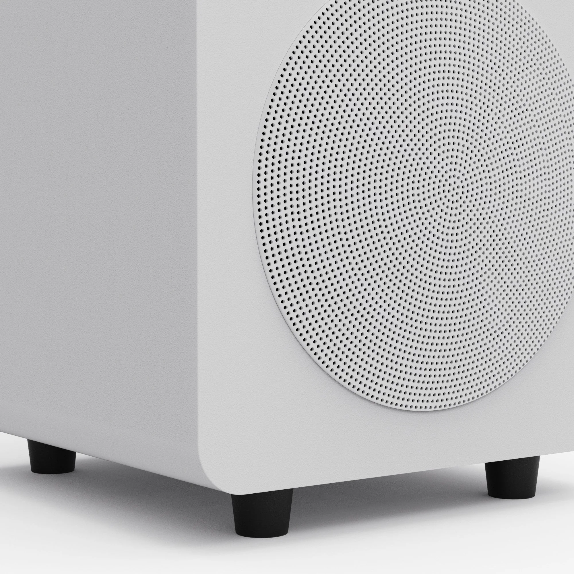 Kanto SUB6 200W 6 Inch Vinyl Subwoofer - Matte White with White Grill - Image 4