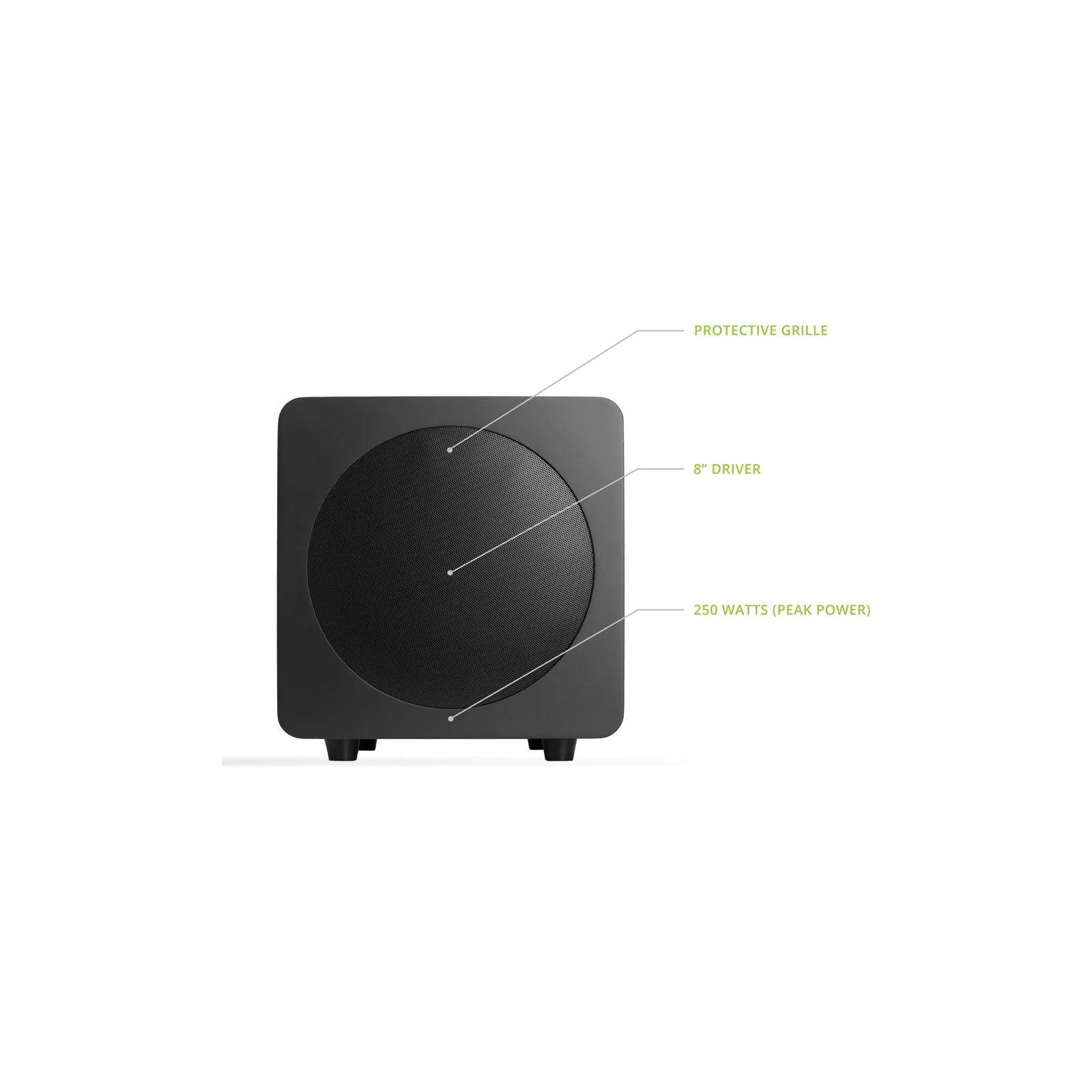 Kanto SUB8 Vinyl Subwoofer Matte Black - Image 7