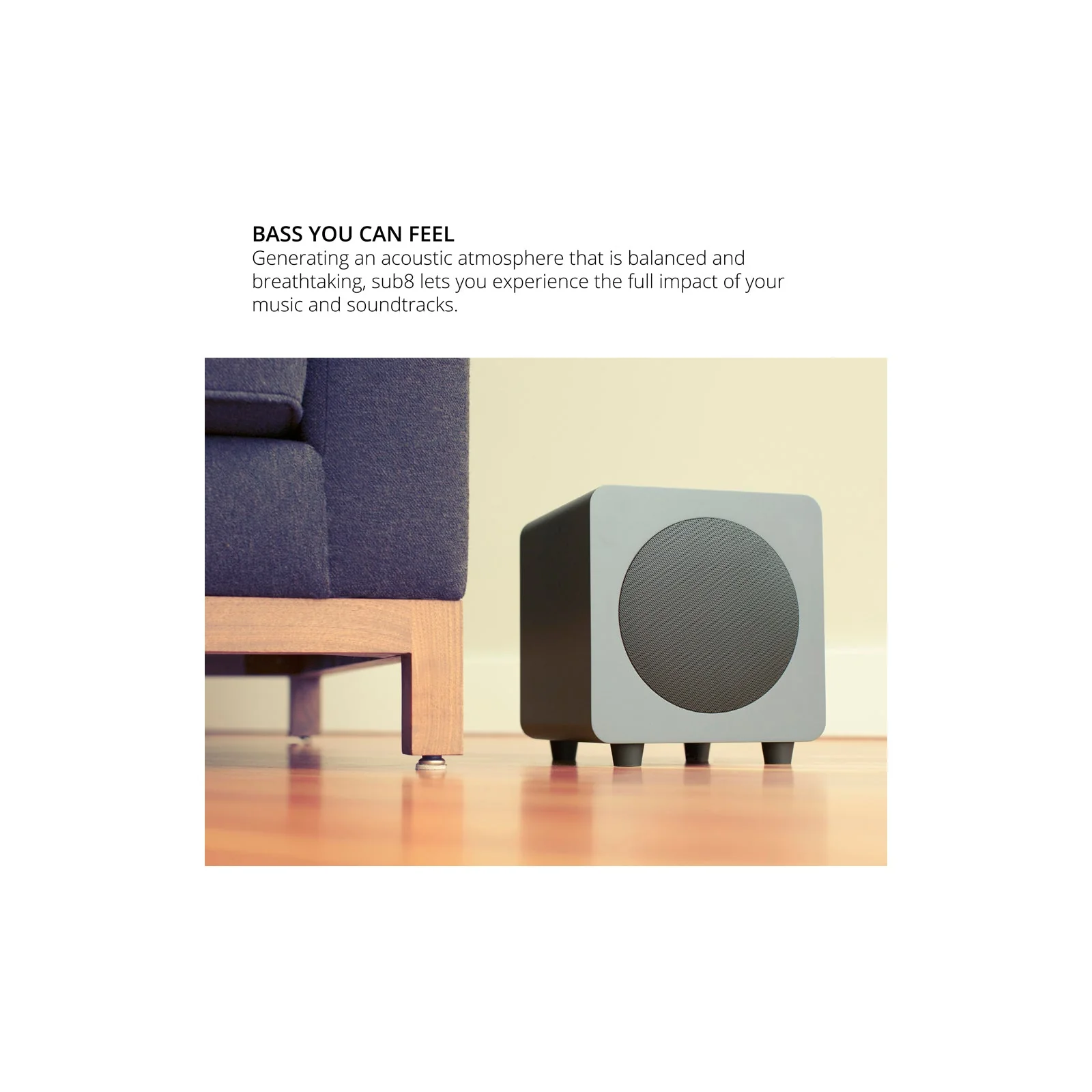 Kanto SUB8 Vinyl Subwoofer Matte Black - Image 9