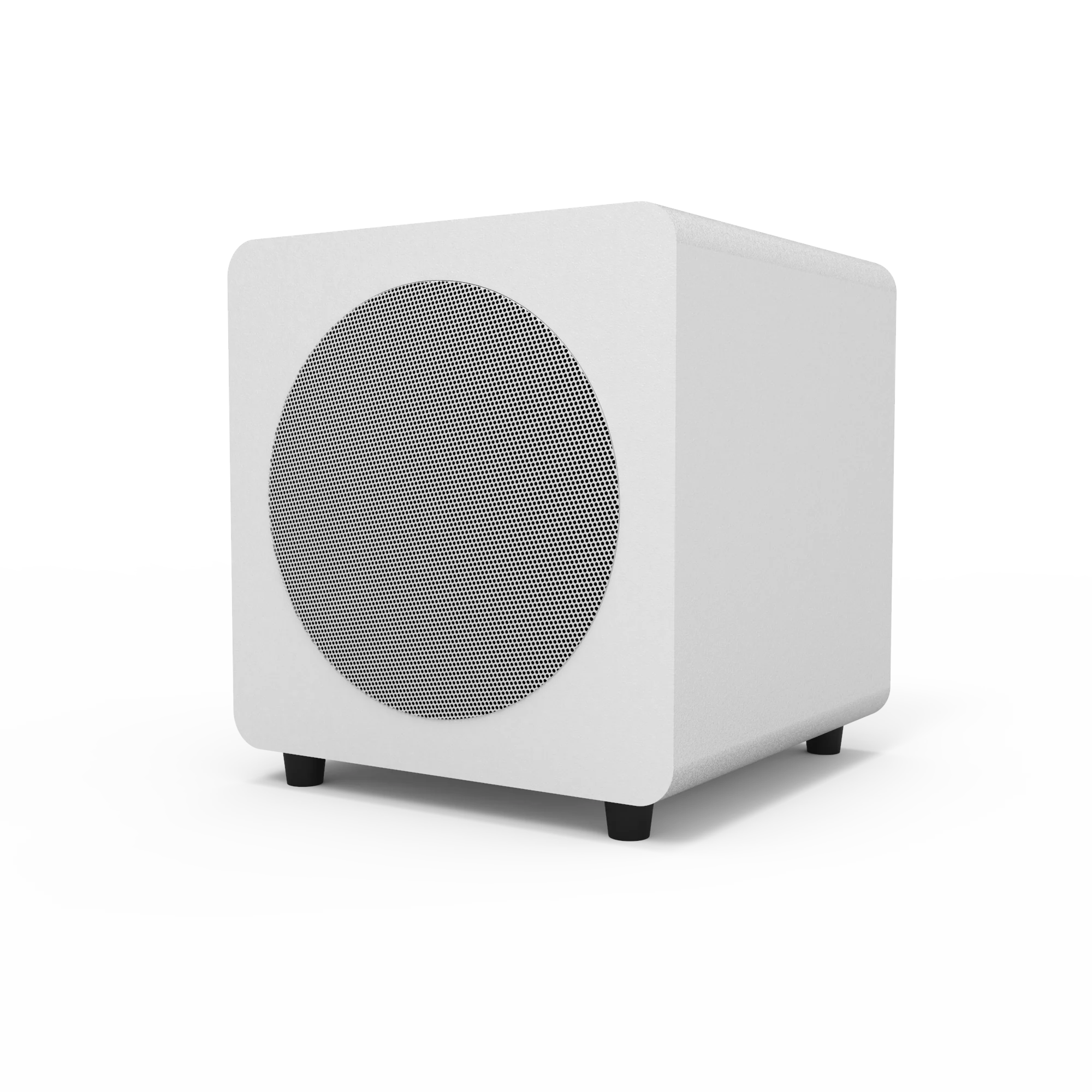 Kanto SUB8 Vinyl Subwoofer Matte White with White Grill - Image 2