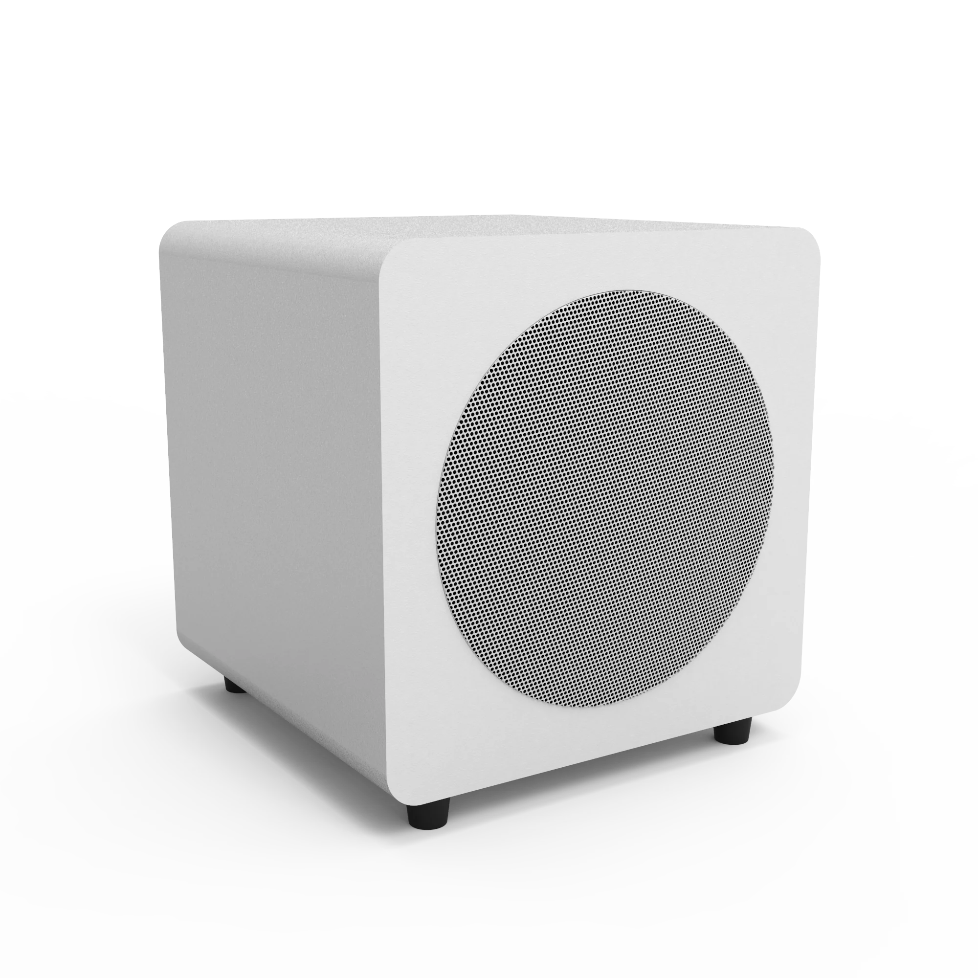 Kanto SUB8 Vinyl Subwoofer Matte White with White Grill - Image 3