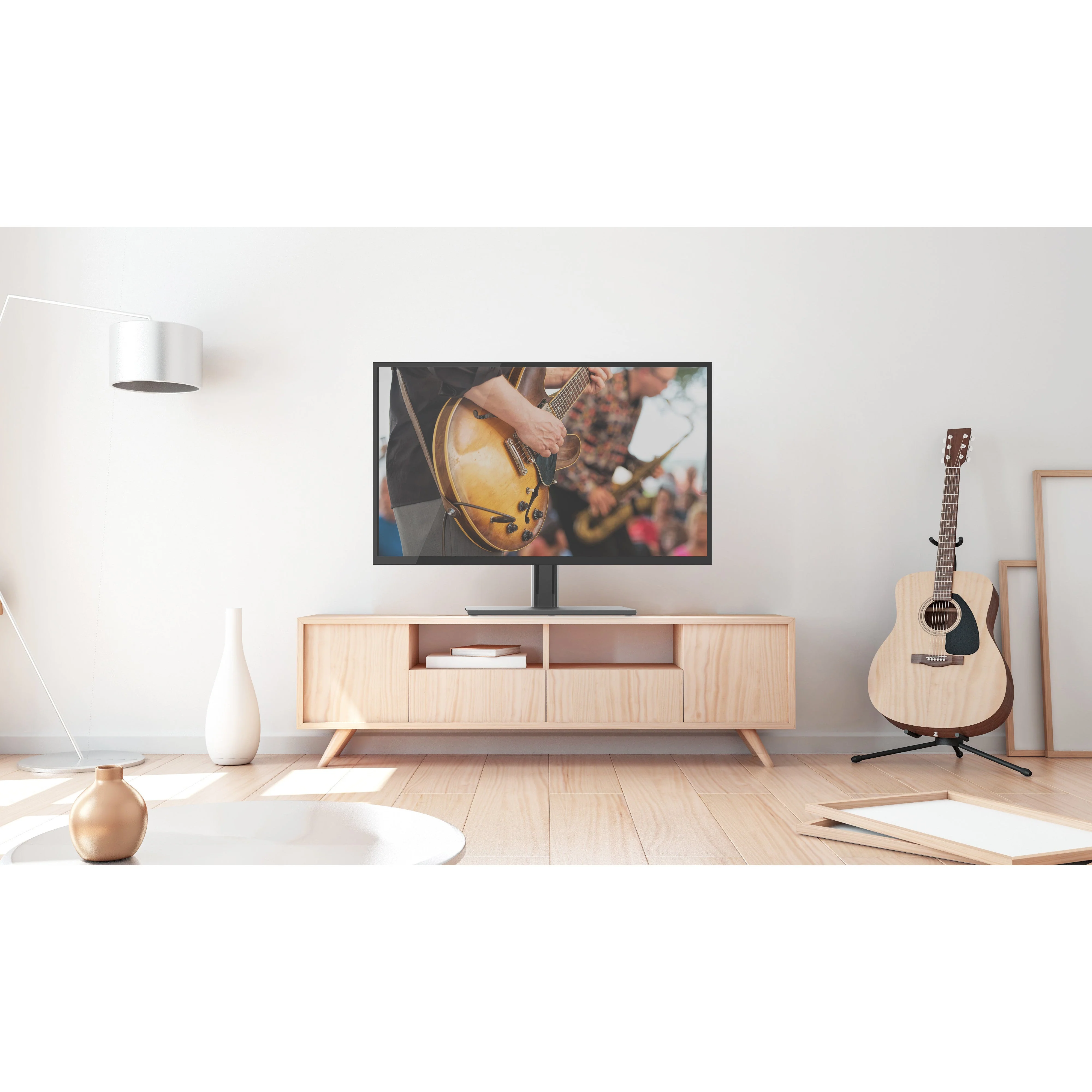 Kanto TTS100 Universal Tabletop TV Stand for 37 to 65 inch TVs Black - Image 12