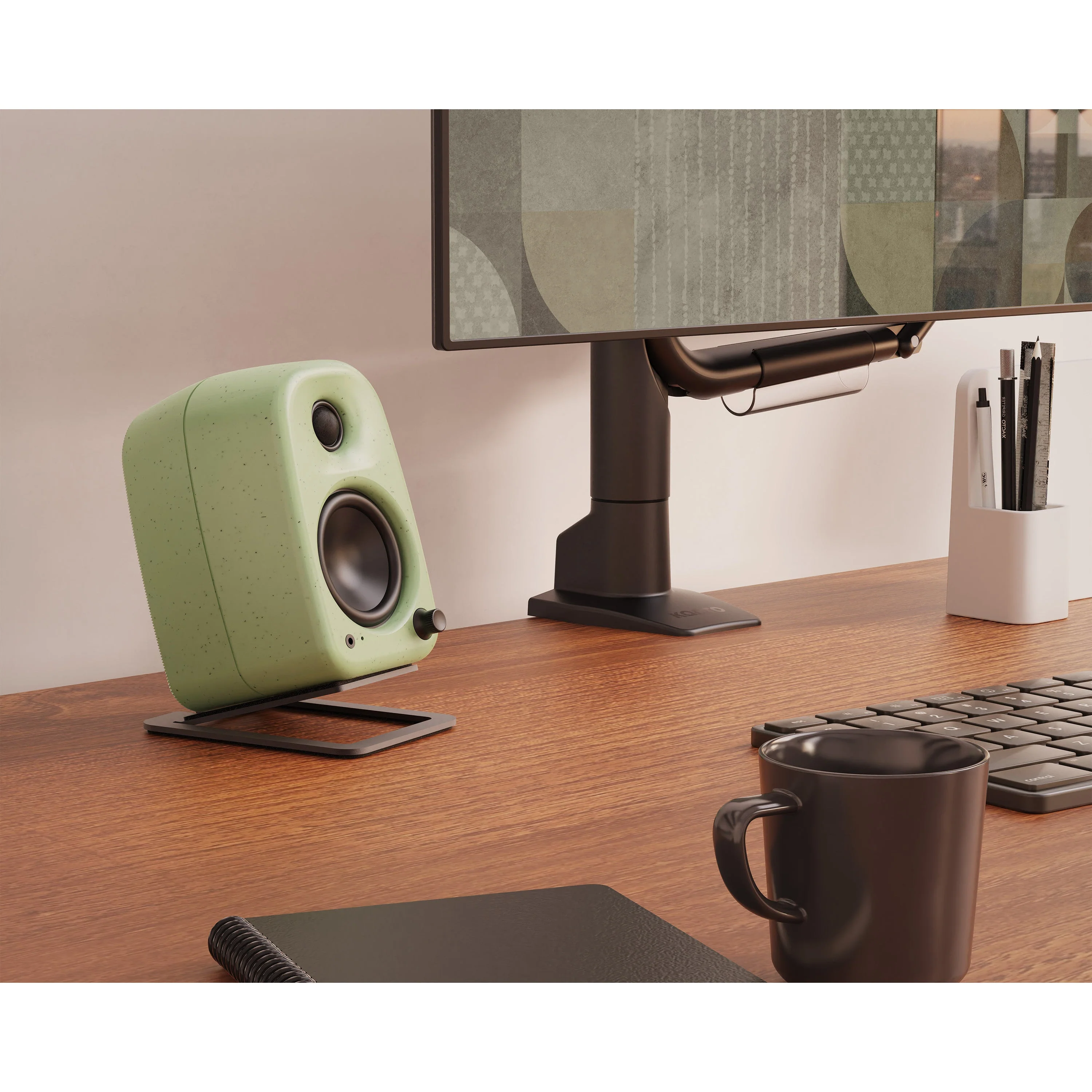 Kanto UKI 100W Bluetooth Desktop Speakers Pair Sage Green - Image 9