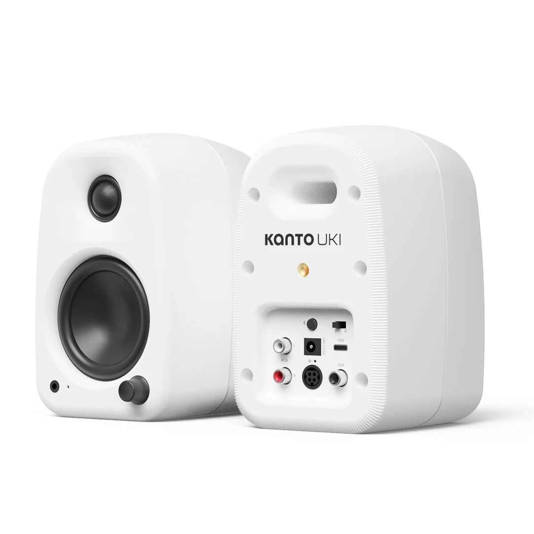Kanto UKI 100W Bluetooth Desktop Speakers Pair White Chalk - Image 2