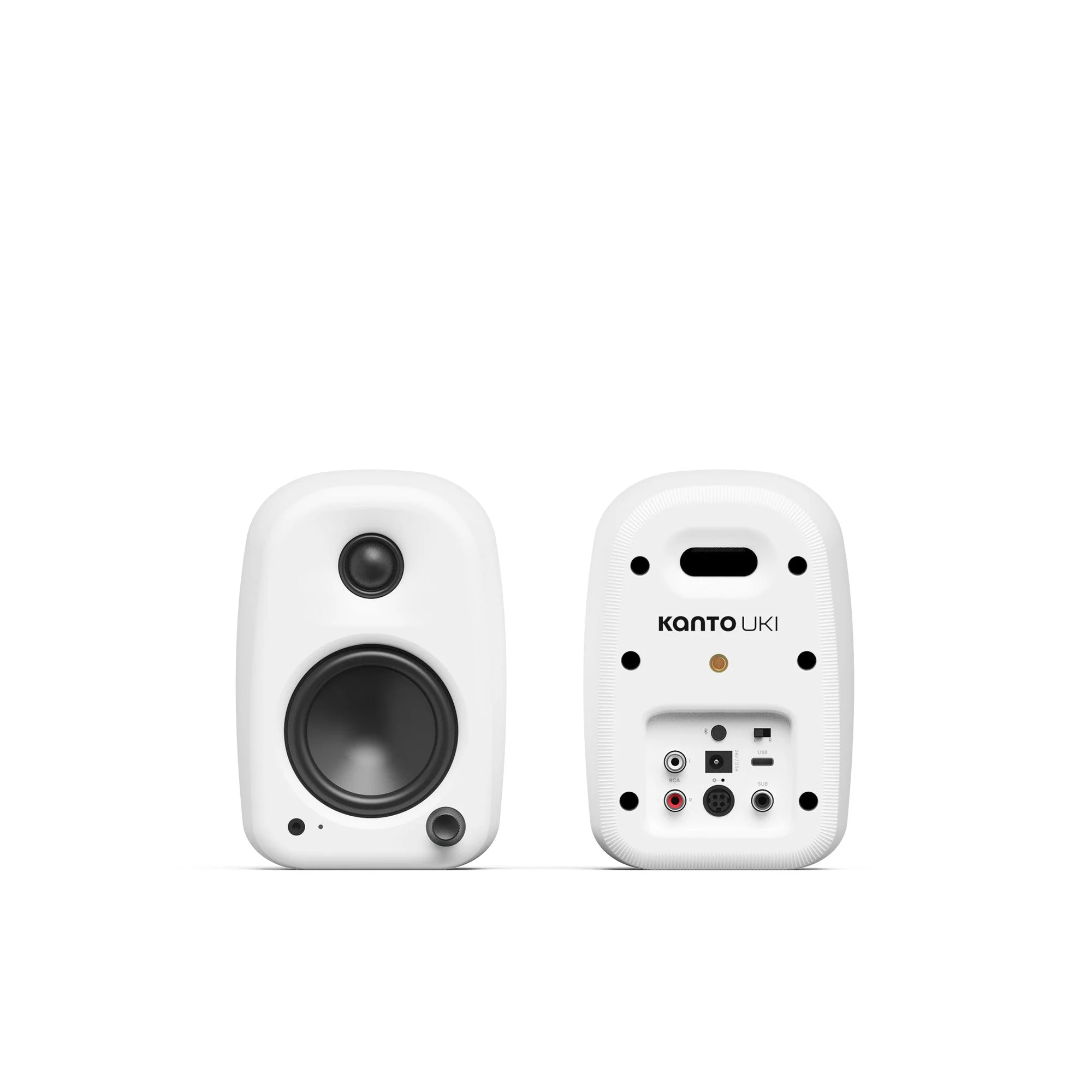 Kanto UKI 100W Bluetooth Desktop Speakers Pair White Chalk - Image 7