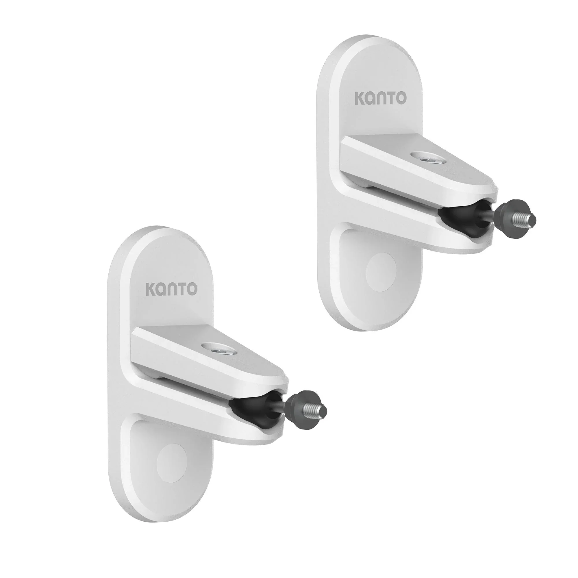 Kanto UKI 100W Bluetooth Desktop Speakers With SPW3 Universal Speaker Wall Mount White - Image 2