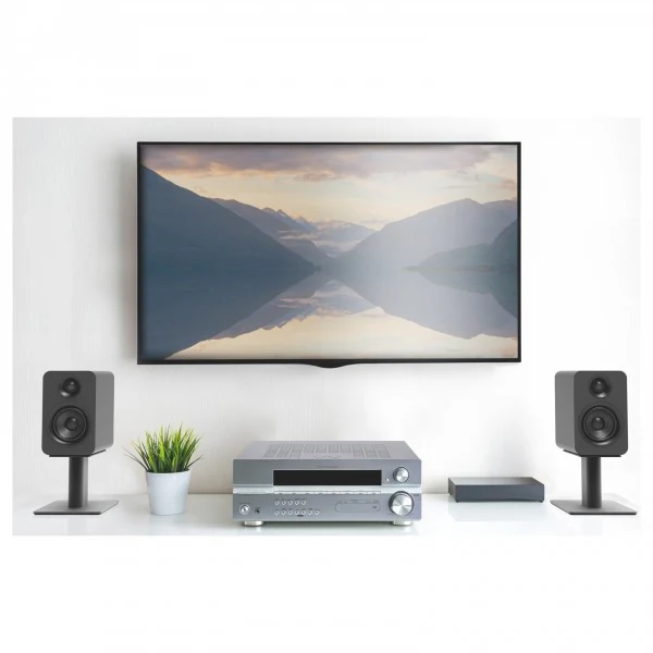 Kanto YUP4 Passive 4 inch Bookshelf Speakers Matte Black - Image 6