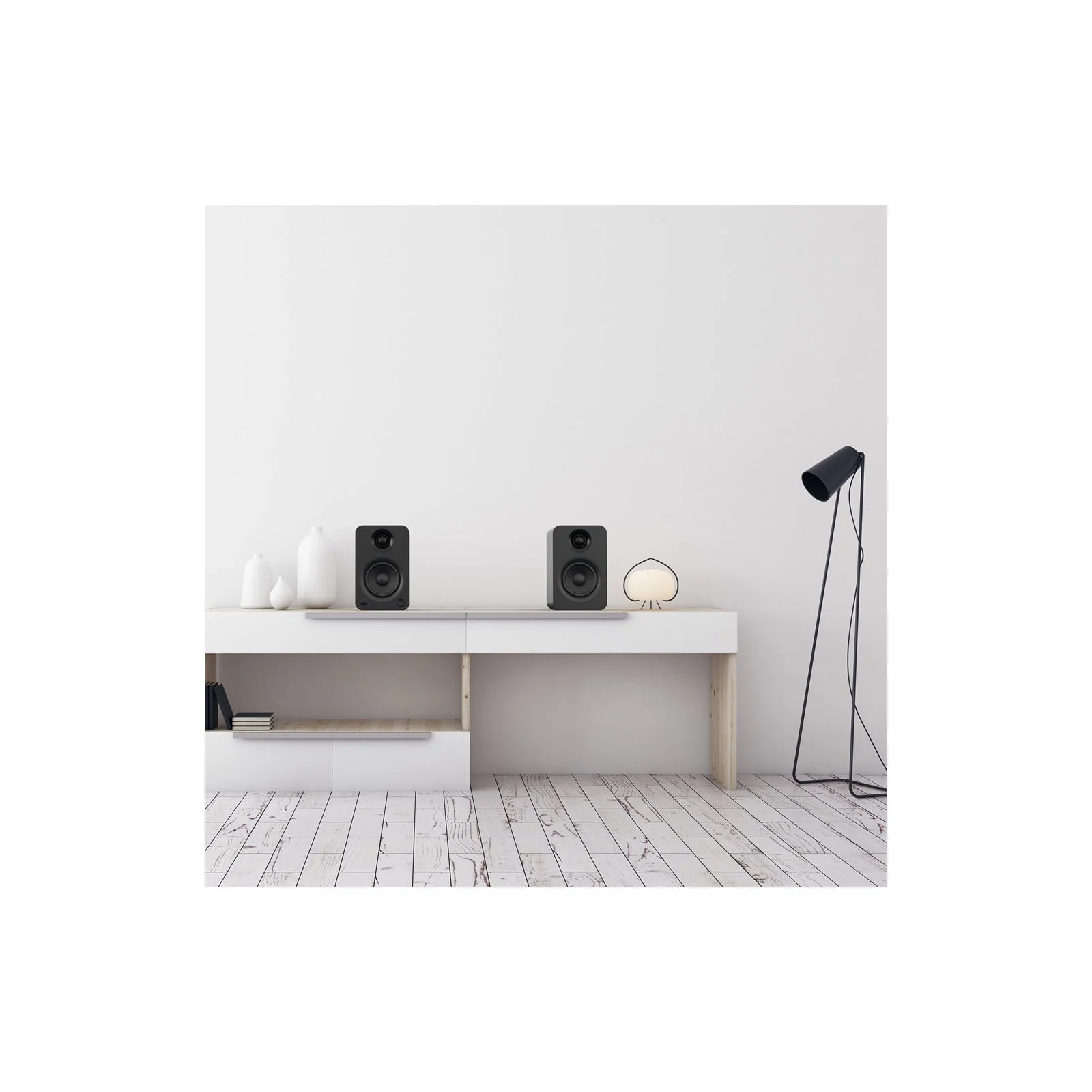 Kanto YU 140W Powered Bookshelf Speakers with Bluetooth Matte Black - Image 7