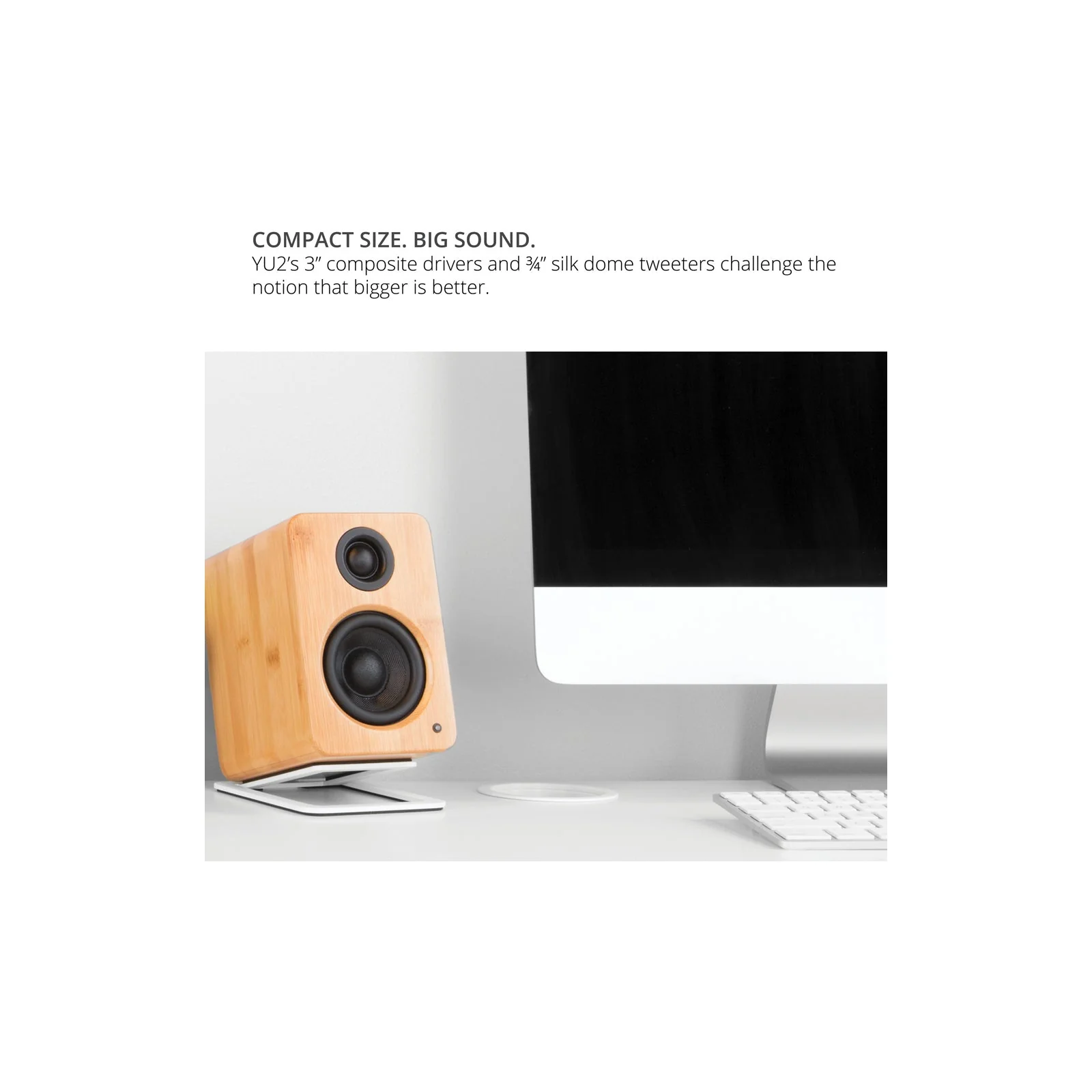 Kanto YU2 Powered Desktop Speakers Matte Black - Image 8