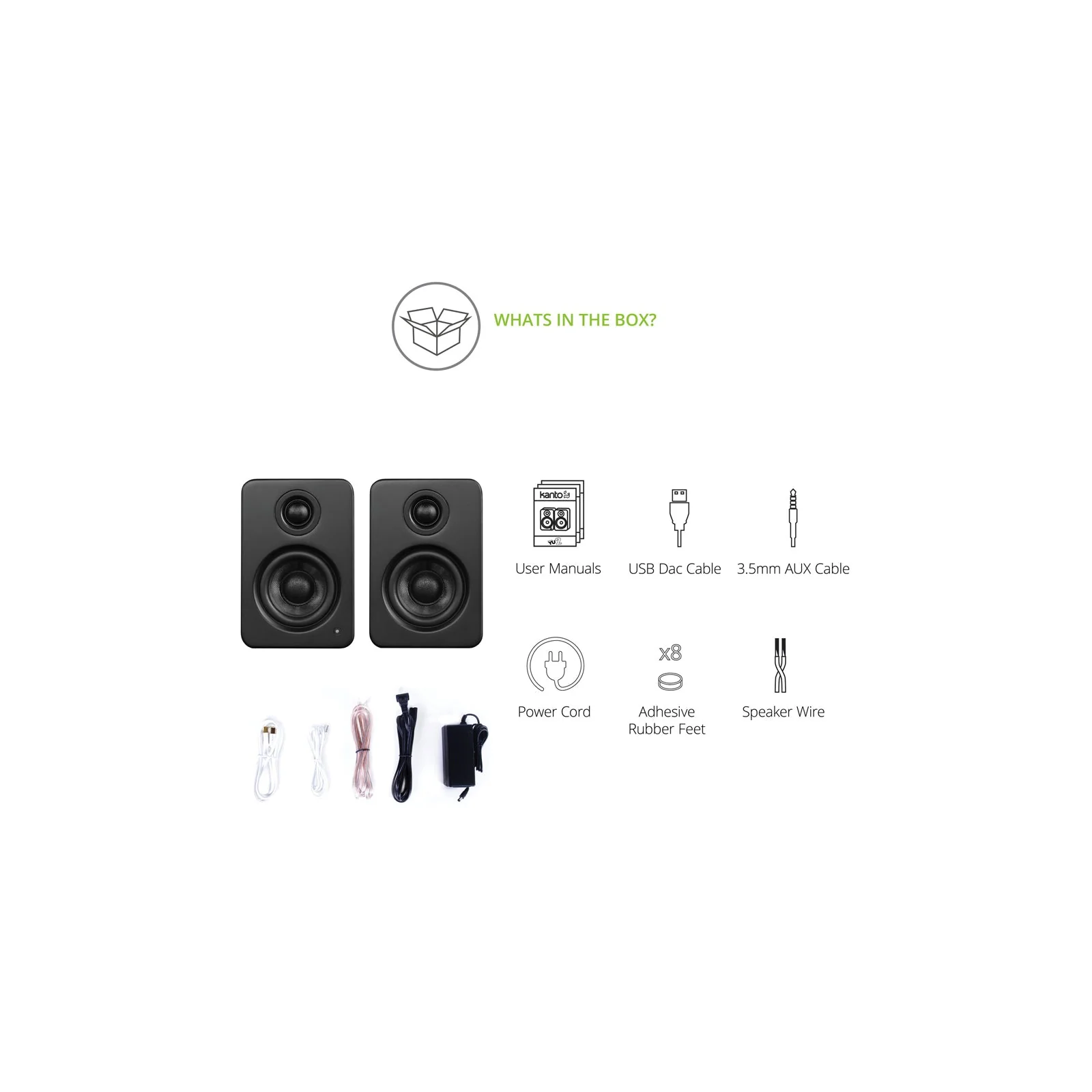 Kanto YU2 Powered Desktop Speakers Matte Black - Image 9