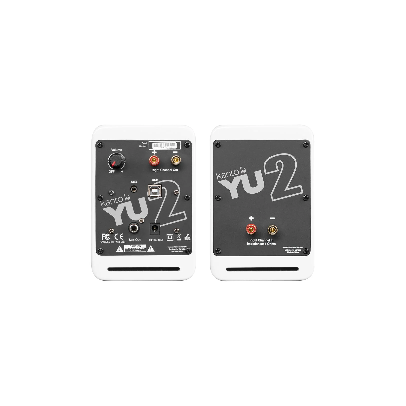 Kanto YU2 Powered Desktop Speakers Matte White - Image 5
