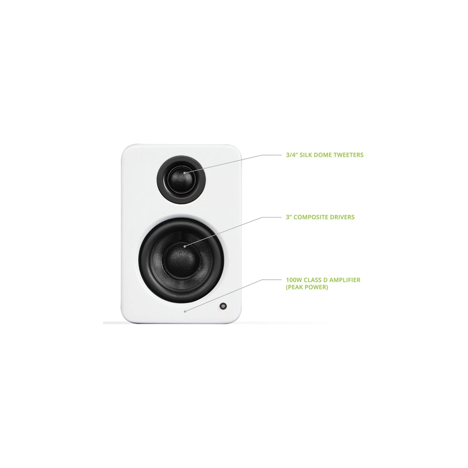 Kanto YU2 Powered Desktop Speakers Matte White - Image 6